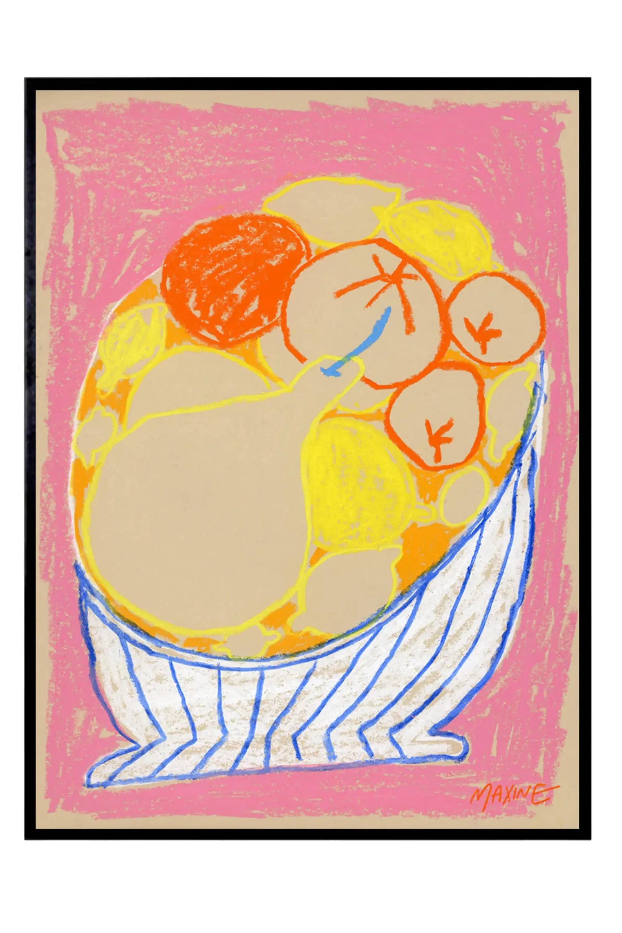 Fruit Bowl on a Pink Table