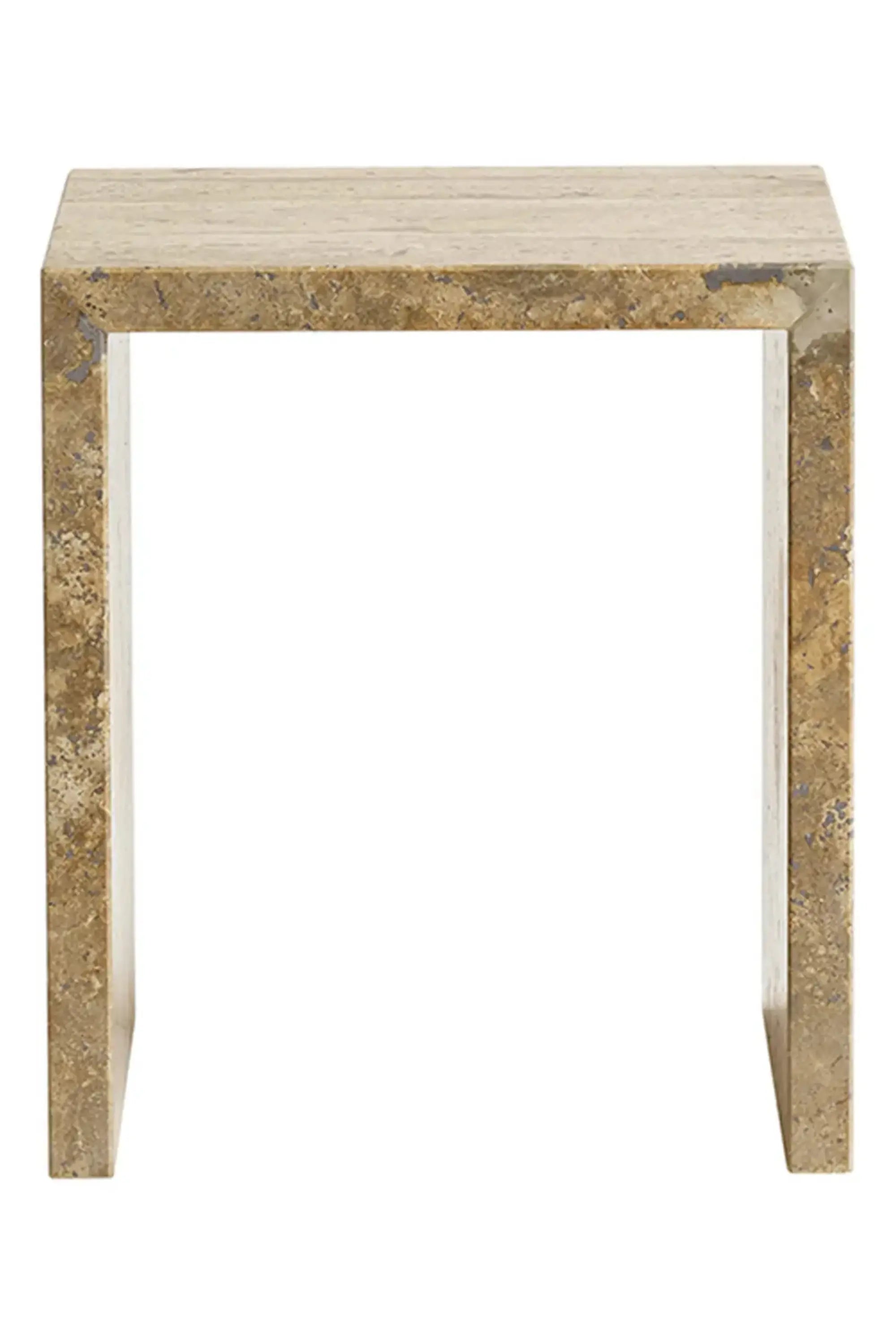 Cube Travertine Table