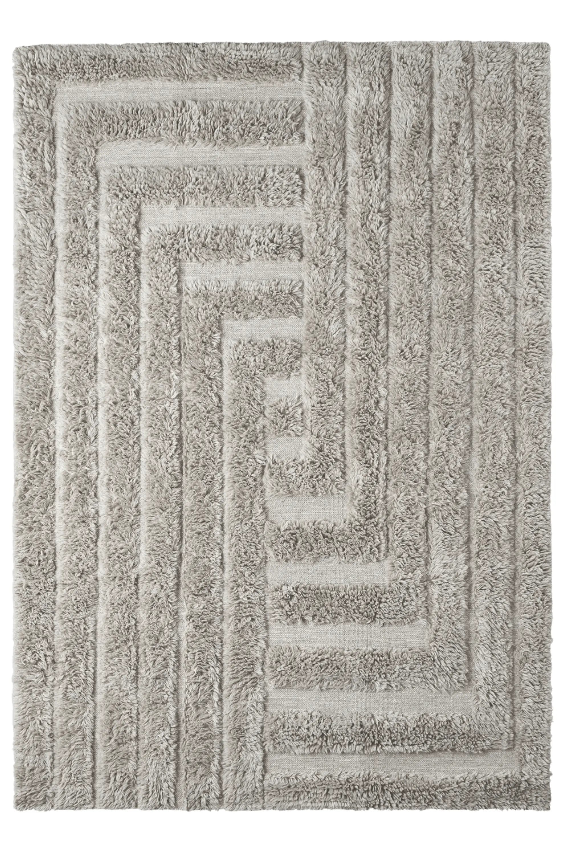 Shaggy Labyrinth Grey Rug