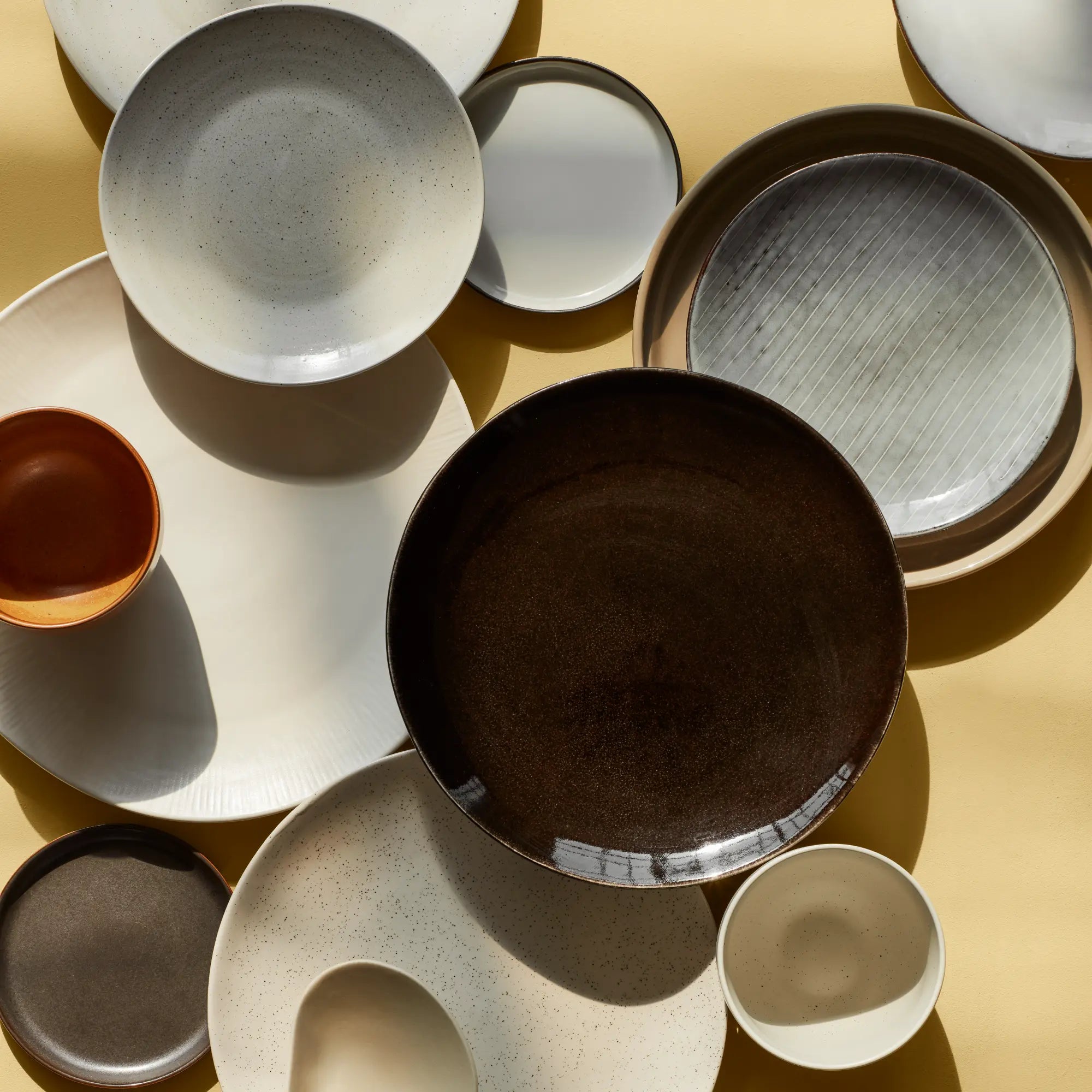 Set the table with Nordic Coal Dinner Set for 4, a versatile and durable collection suitable for everyday meals or special occasions