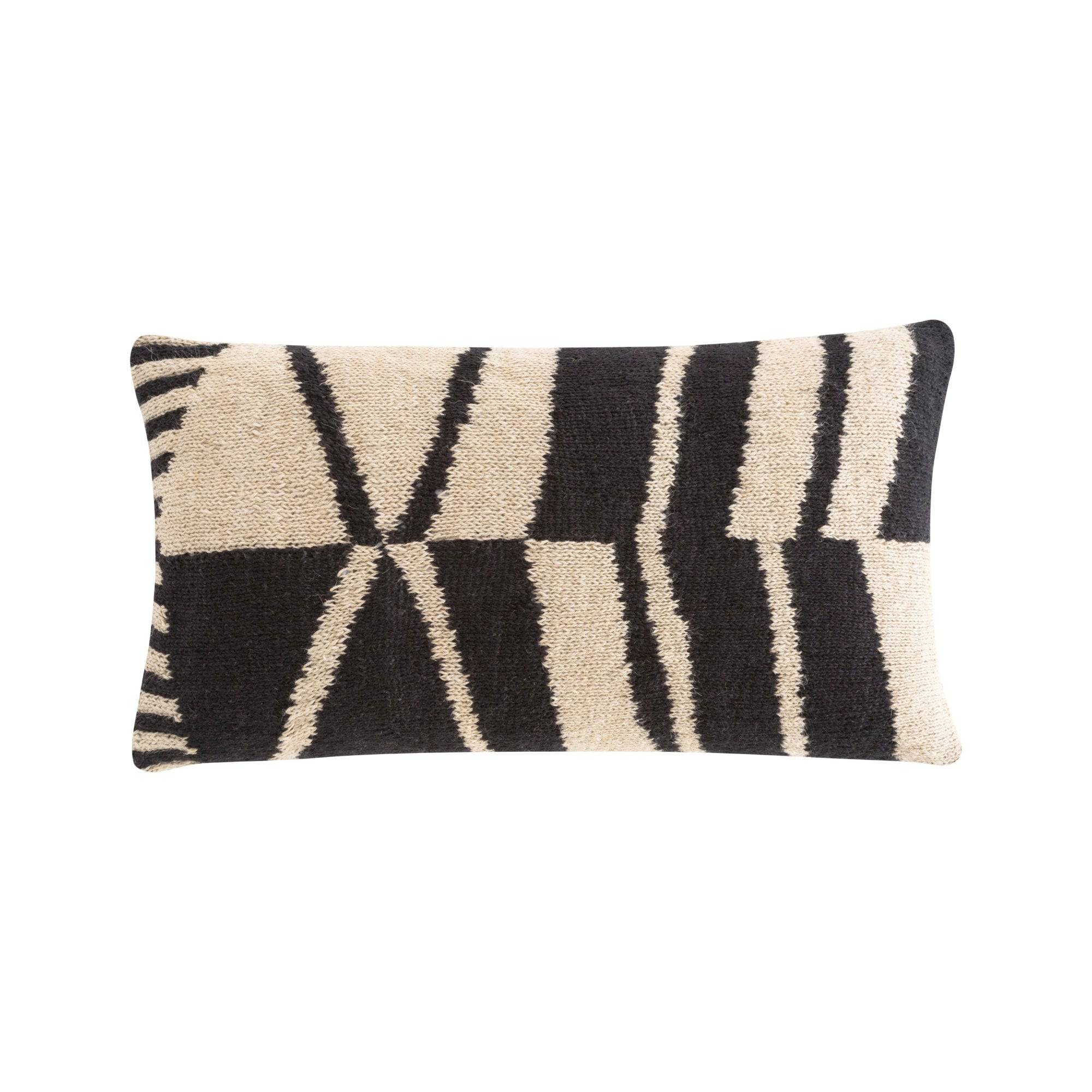 Rustic Chic Cushion - Black & White - THAT COOL LIVING