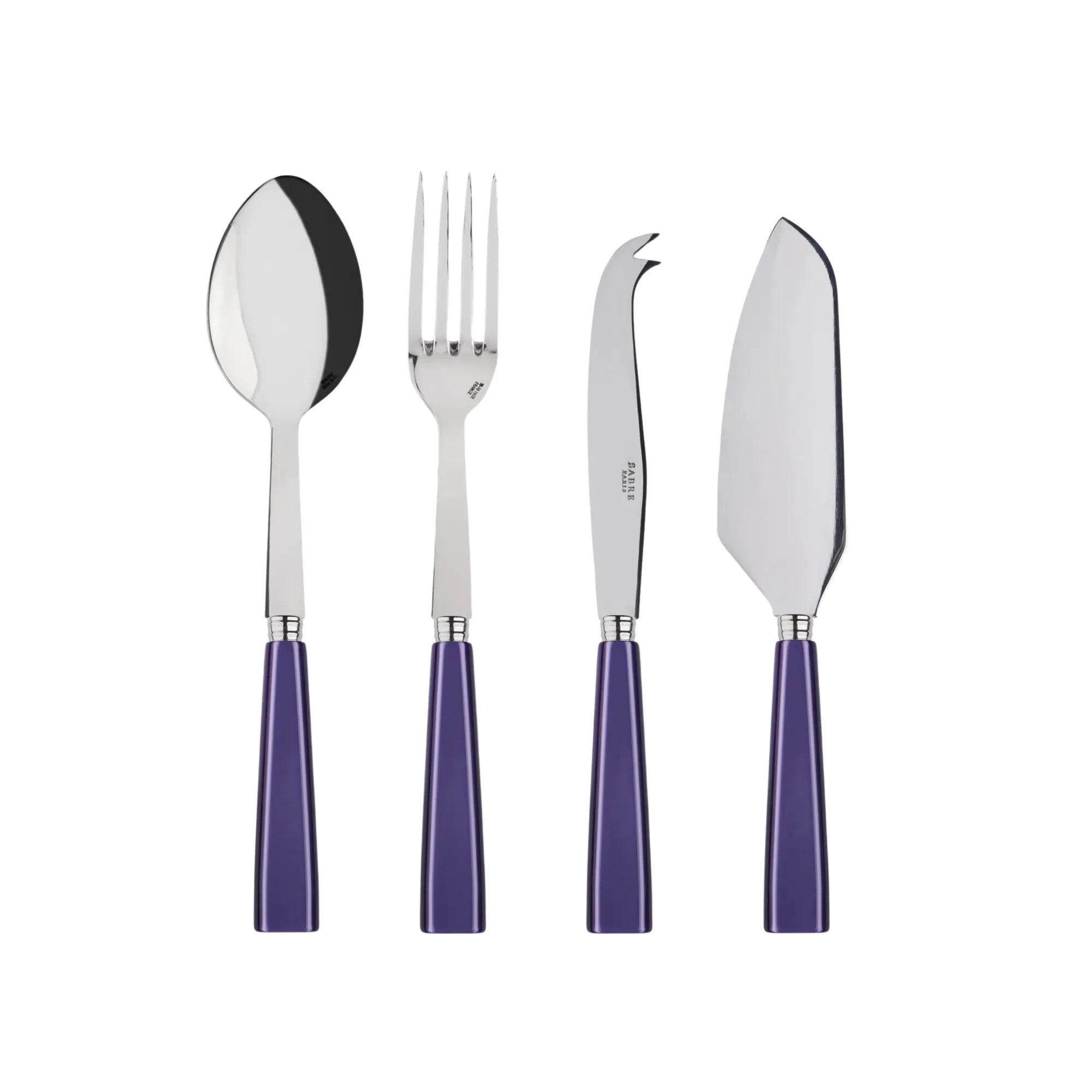 A sleek and modern Icône Serving Set, including serving spoon and fork with elegant matte finish, perfect for stylish dining experiences