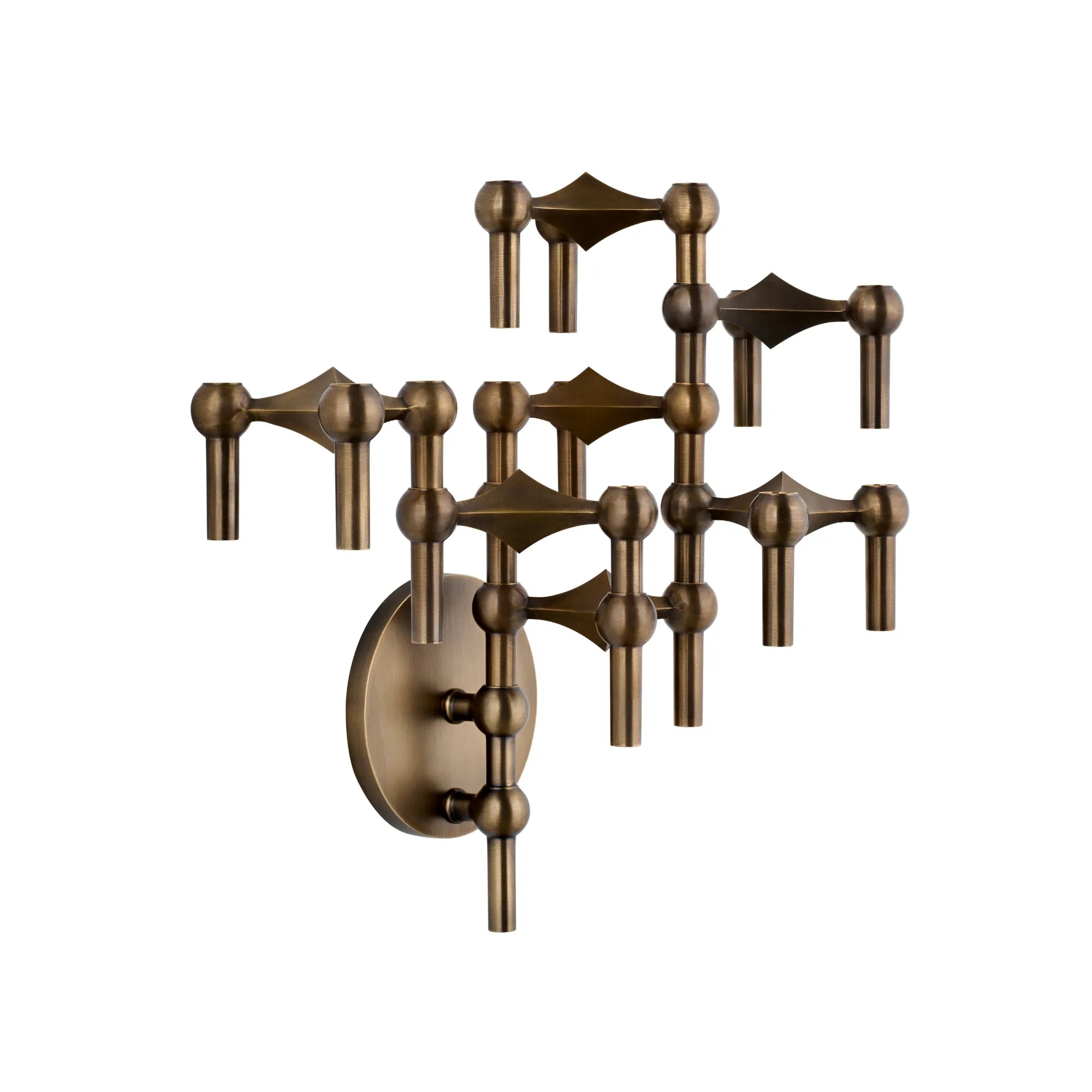 Wall Hanger Candle Holder - Bronzed Brass - Configuration 3