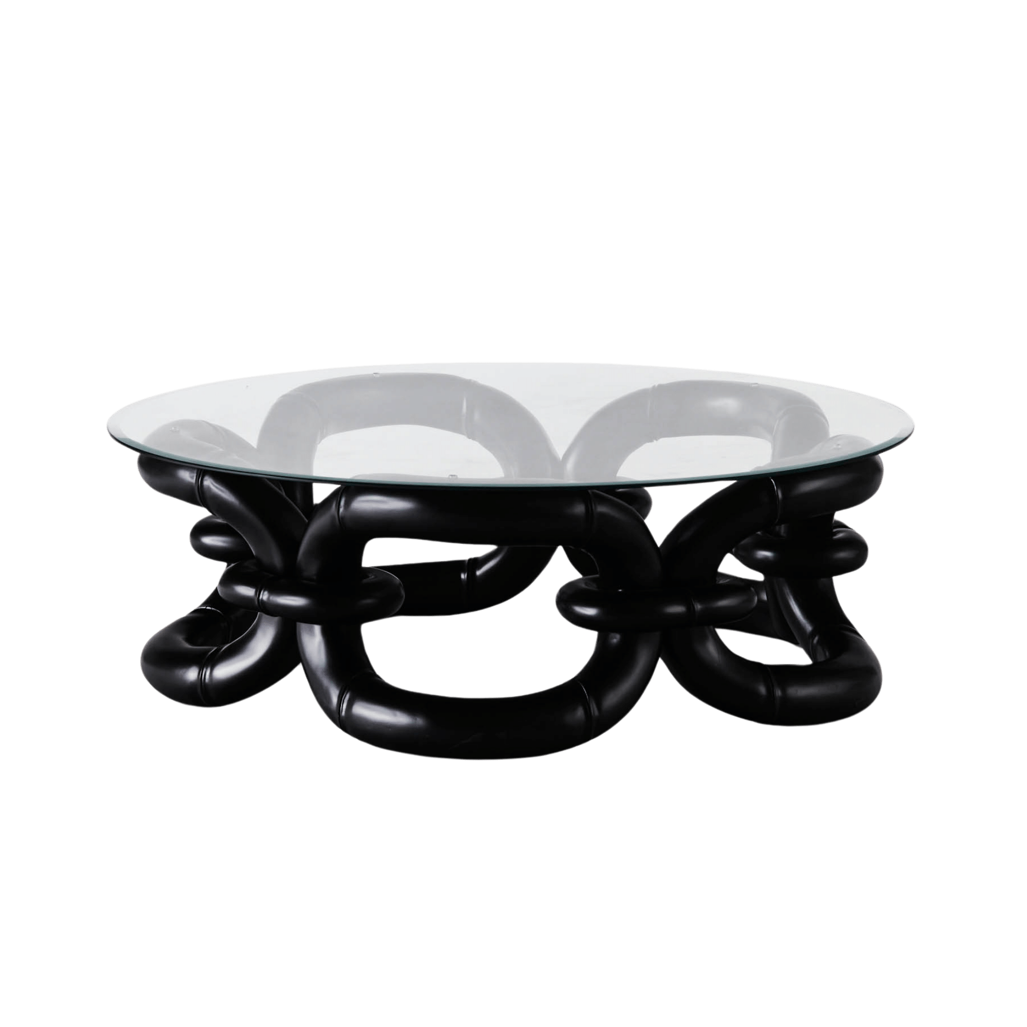 Table De Canapé Bracelet Bambou Noir 