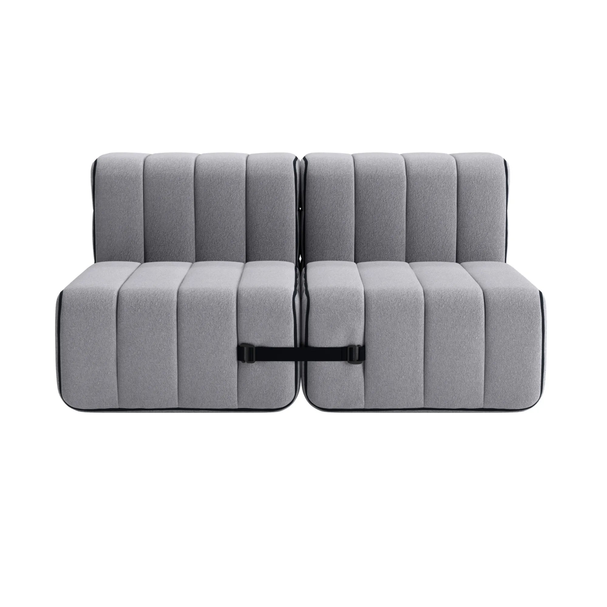 Modern black fabric Curt Sofa System with adjustable design and stylish look