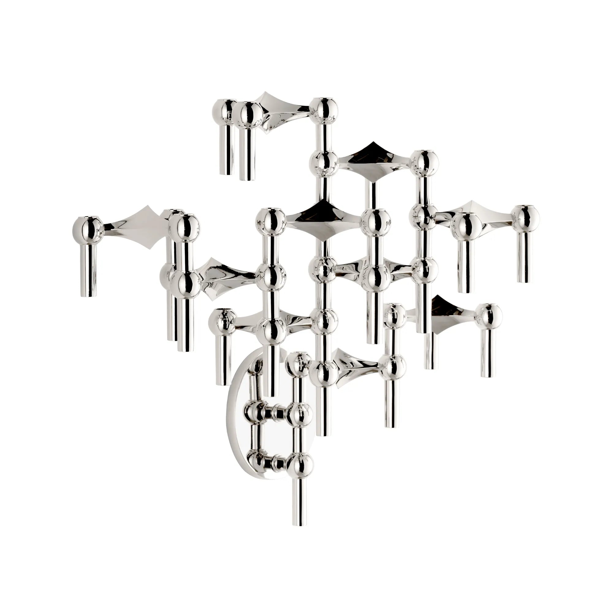 Wall Hanger Candle Holder - Chrome - Configuration 3