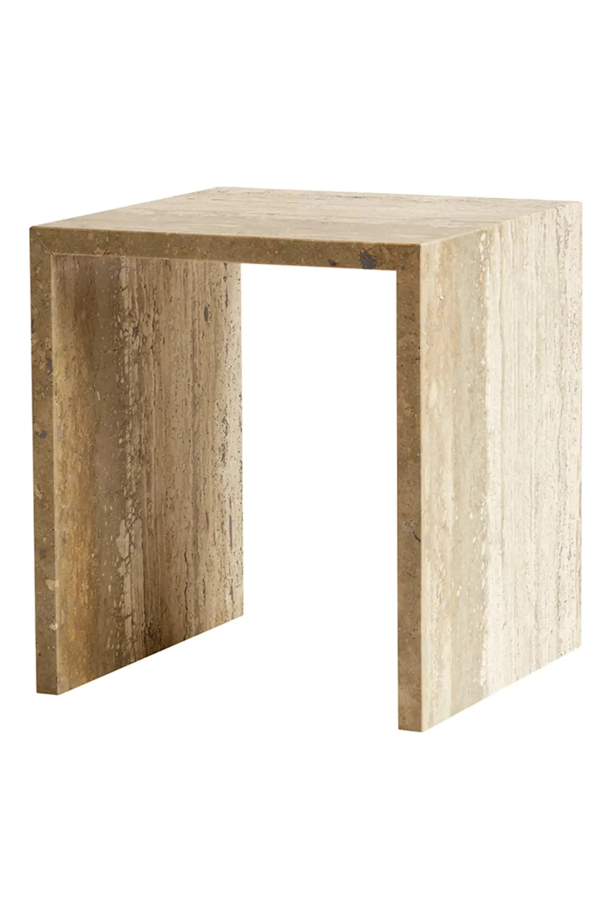 Cube Travertine Table