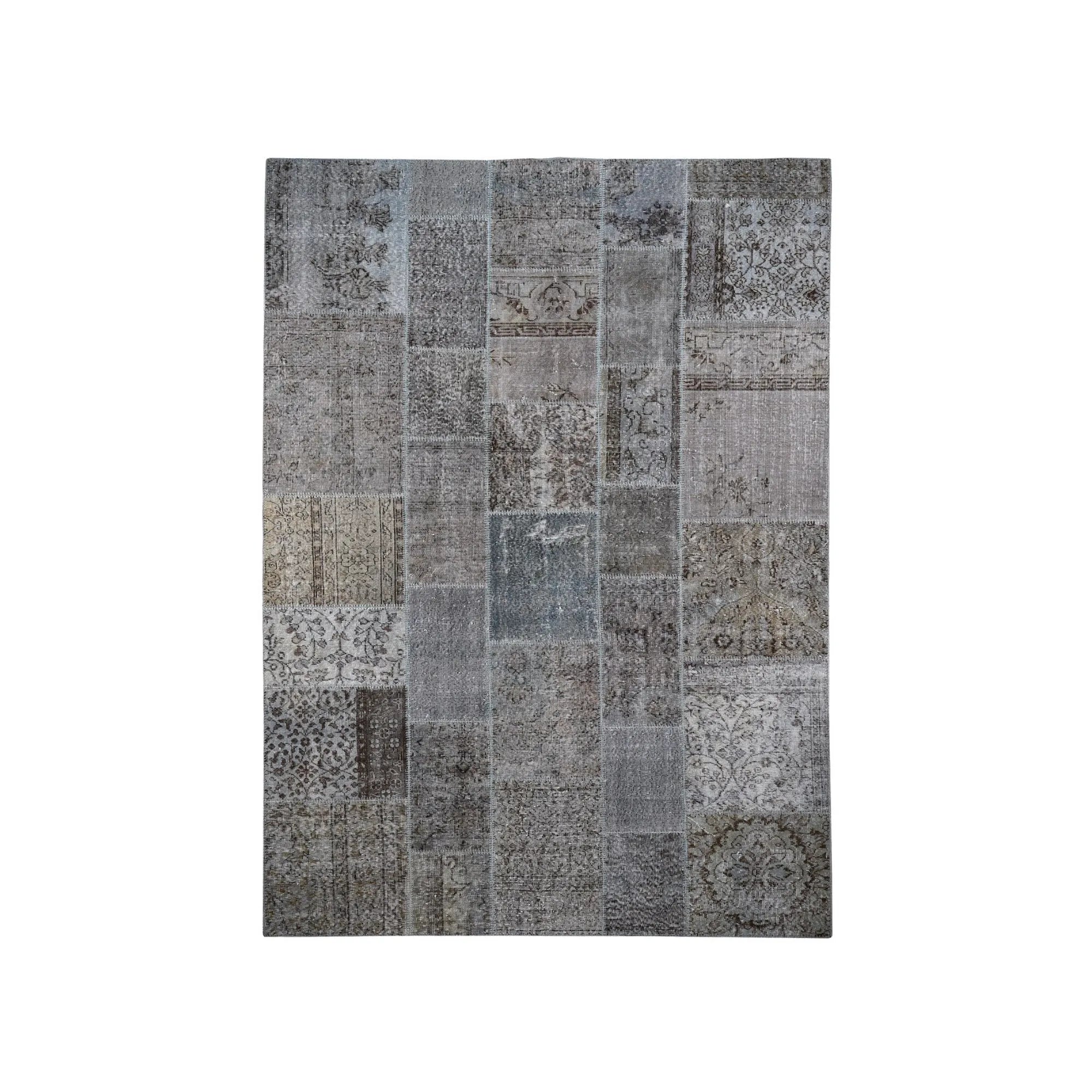 Beautiful vintage rug with intricate floral patterns and rich, earthy tones