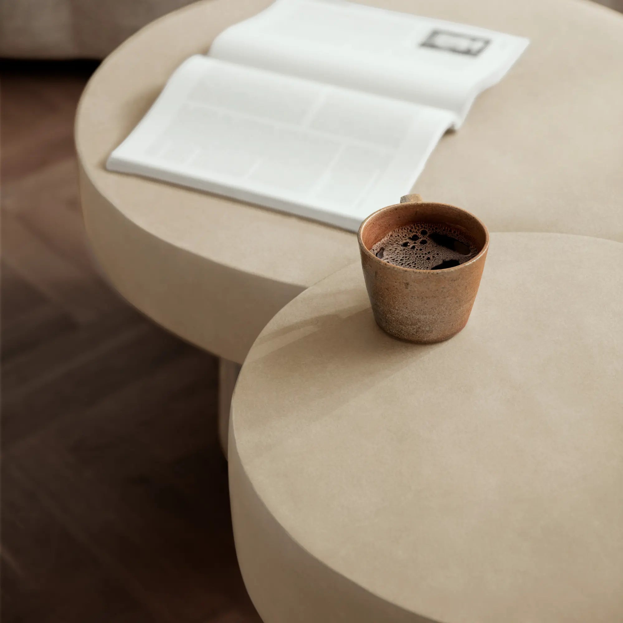 Contemporary Geometric Side Table with Sleek Lines and Open Shelf