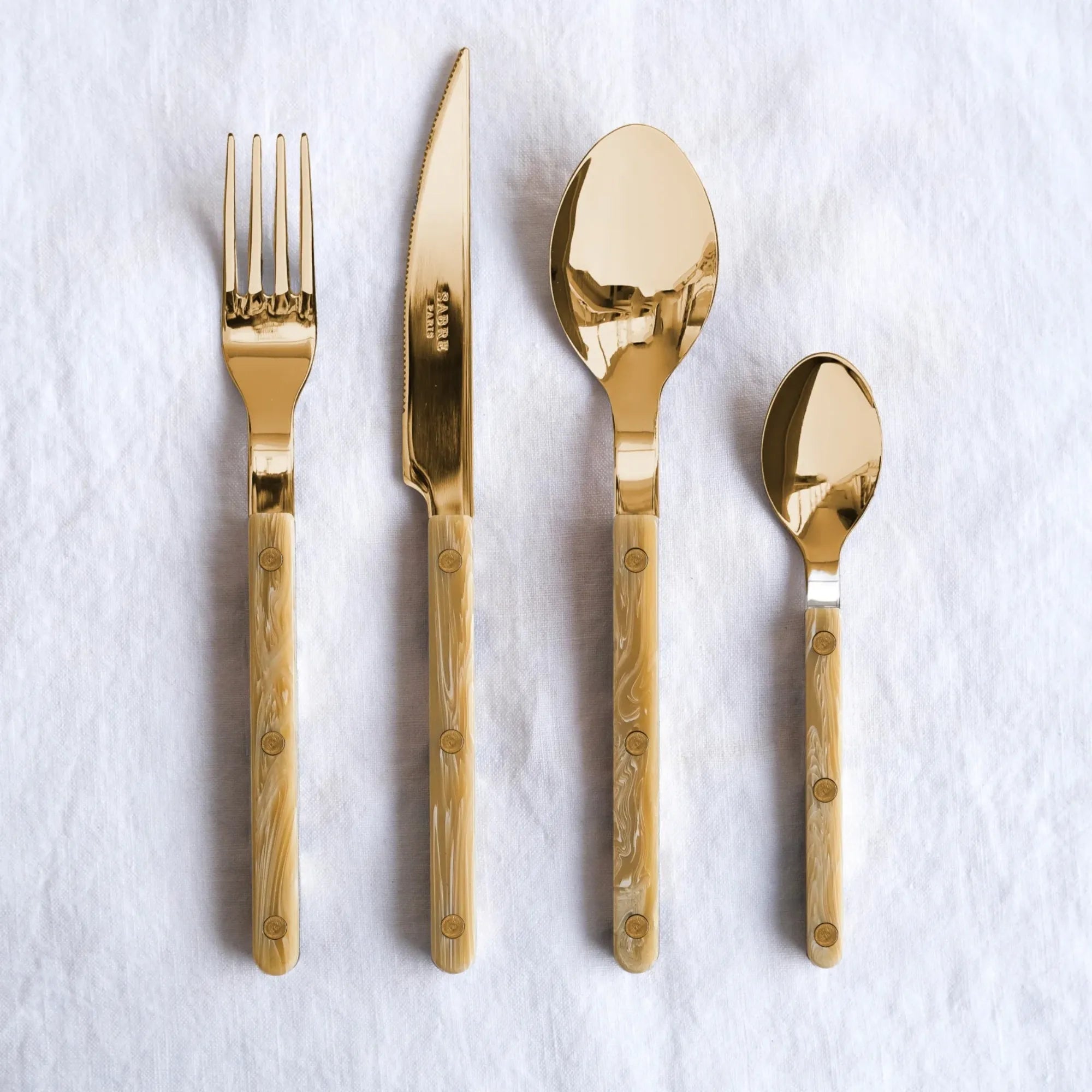 Stylish and elegant Bistrot Horn Cutlery Set with a sleek design and durable construction for a sophisticated dining experience