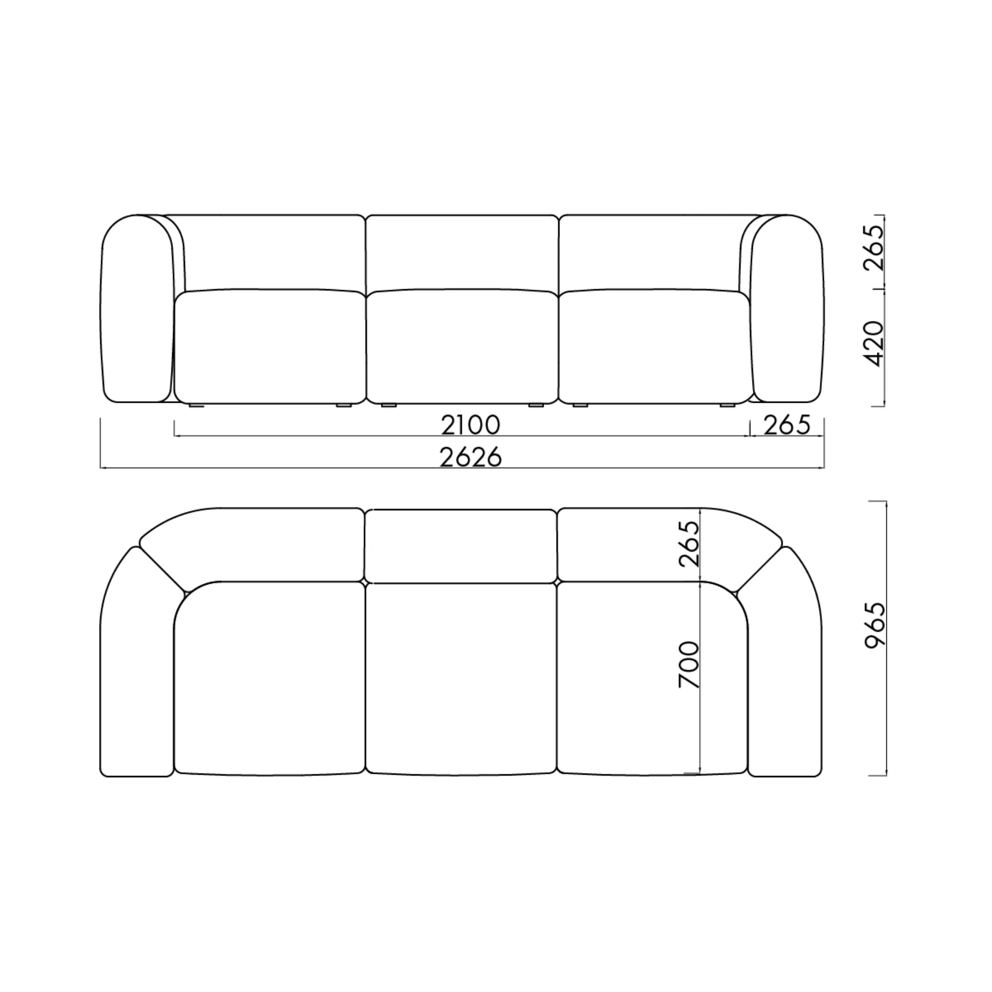 Flom 3-Seater Sofa