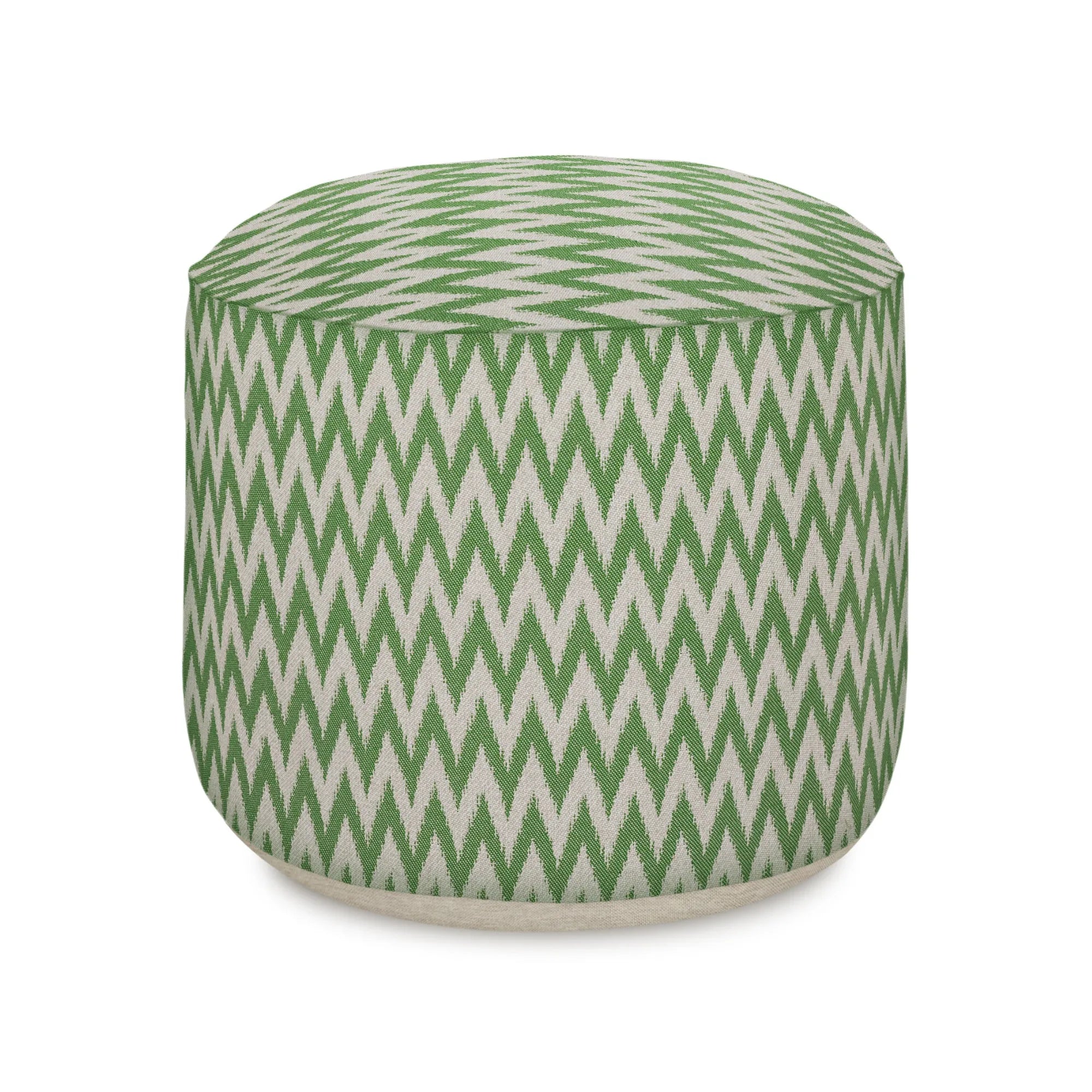 Detailed view of the intricate woven pattern on the Outdoor Rosita Pouf