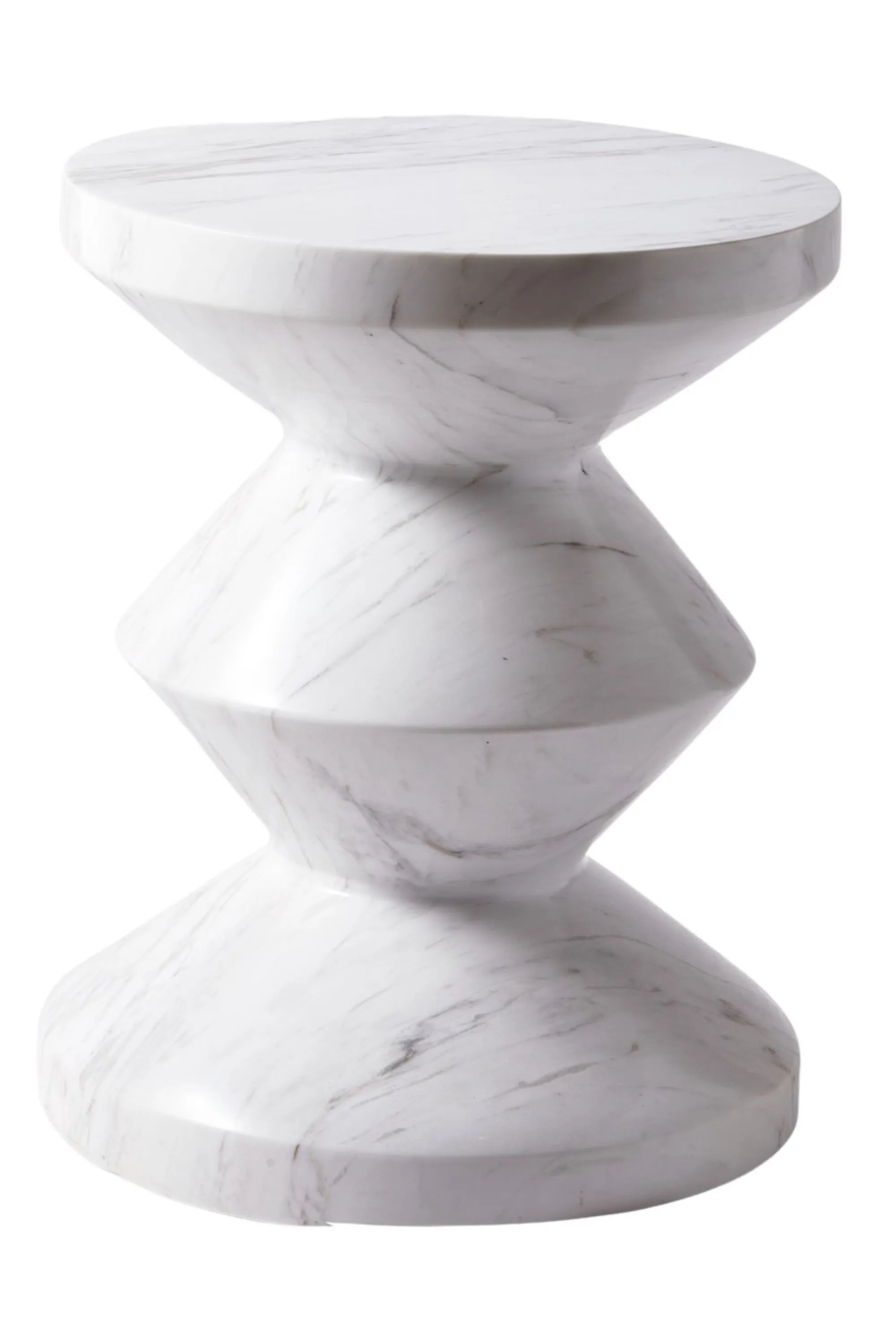 Tabouret Zig Zag en marbre