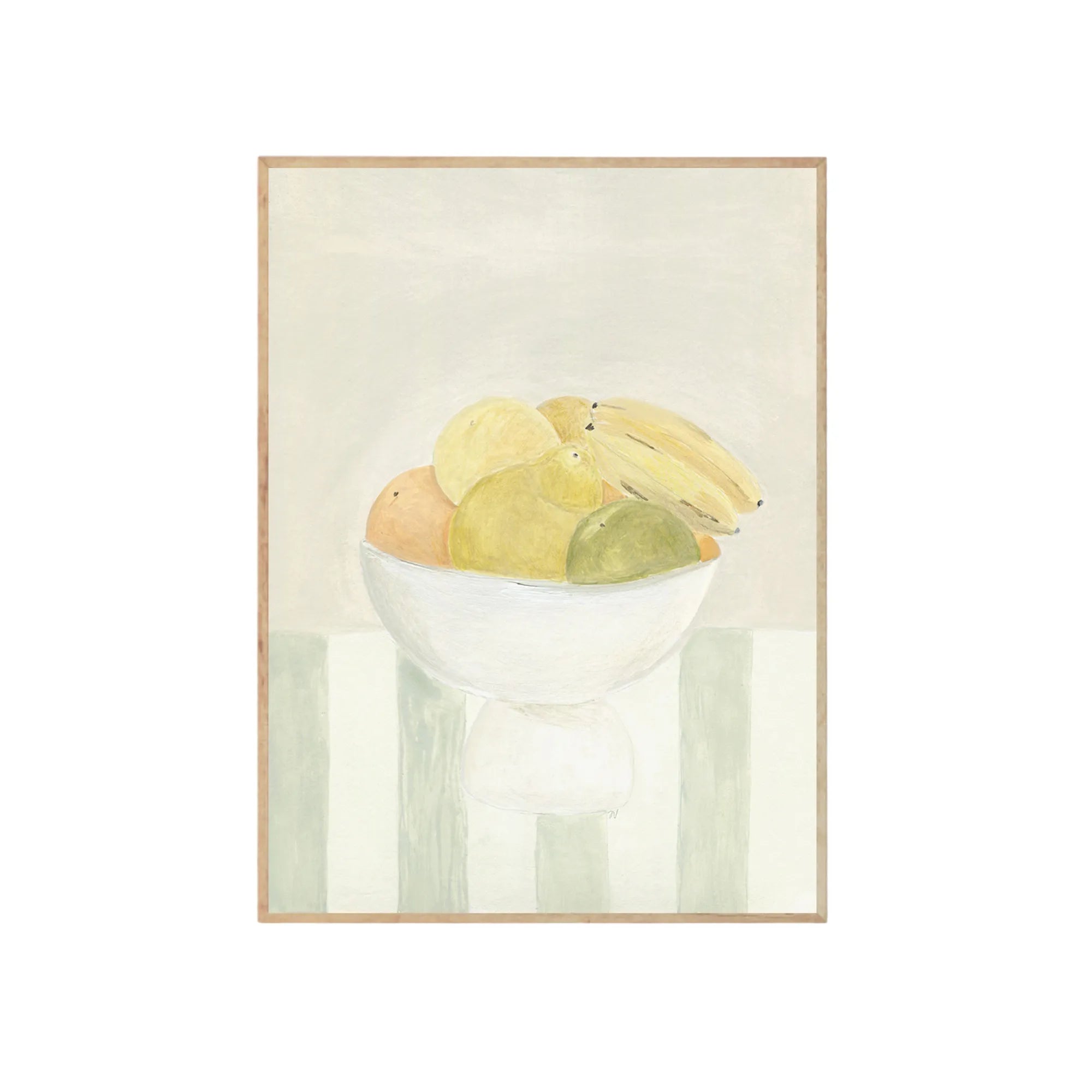 Classic-painting-of-fruit-bowl-featuring-an-array-of-colorful-fruits-and-green-leaves