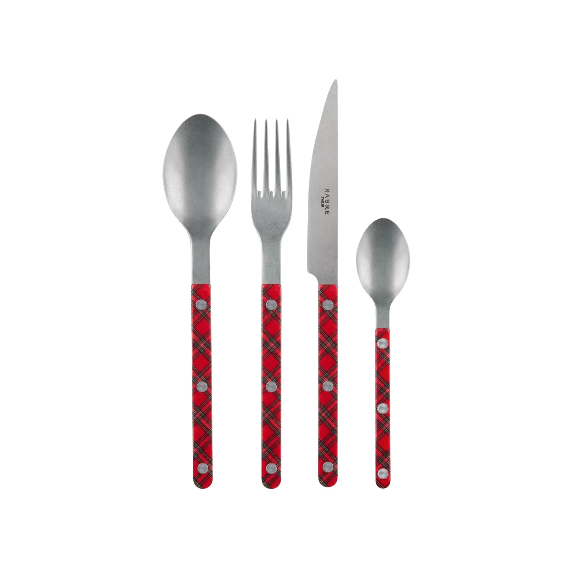 Bistrot Tartan Cutlery Set with dishwasher safe and easy to clean