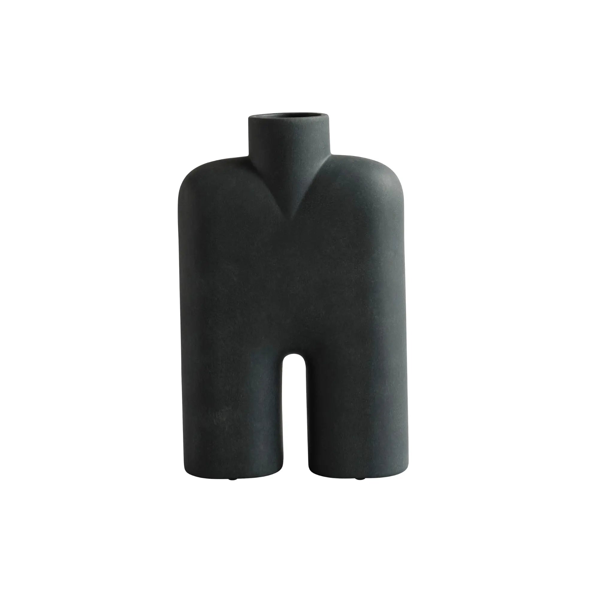 Tall Cobra Vase - Medio in sleek black, perfect for modern interiors