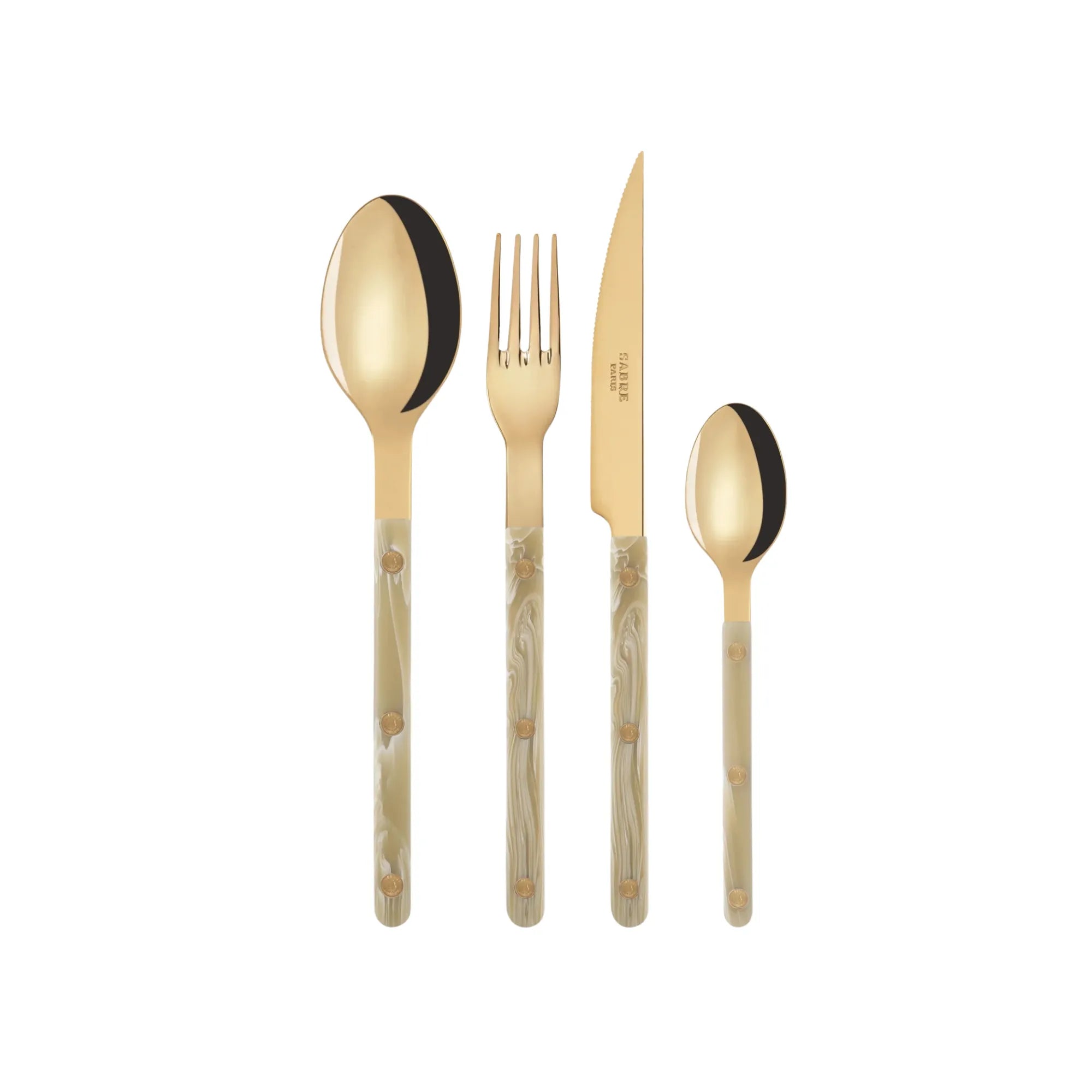 Set of Bistrot Horn Cutlery featuring a timeless and sophisticated aesthetic