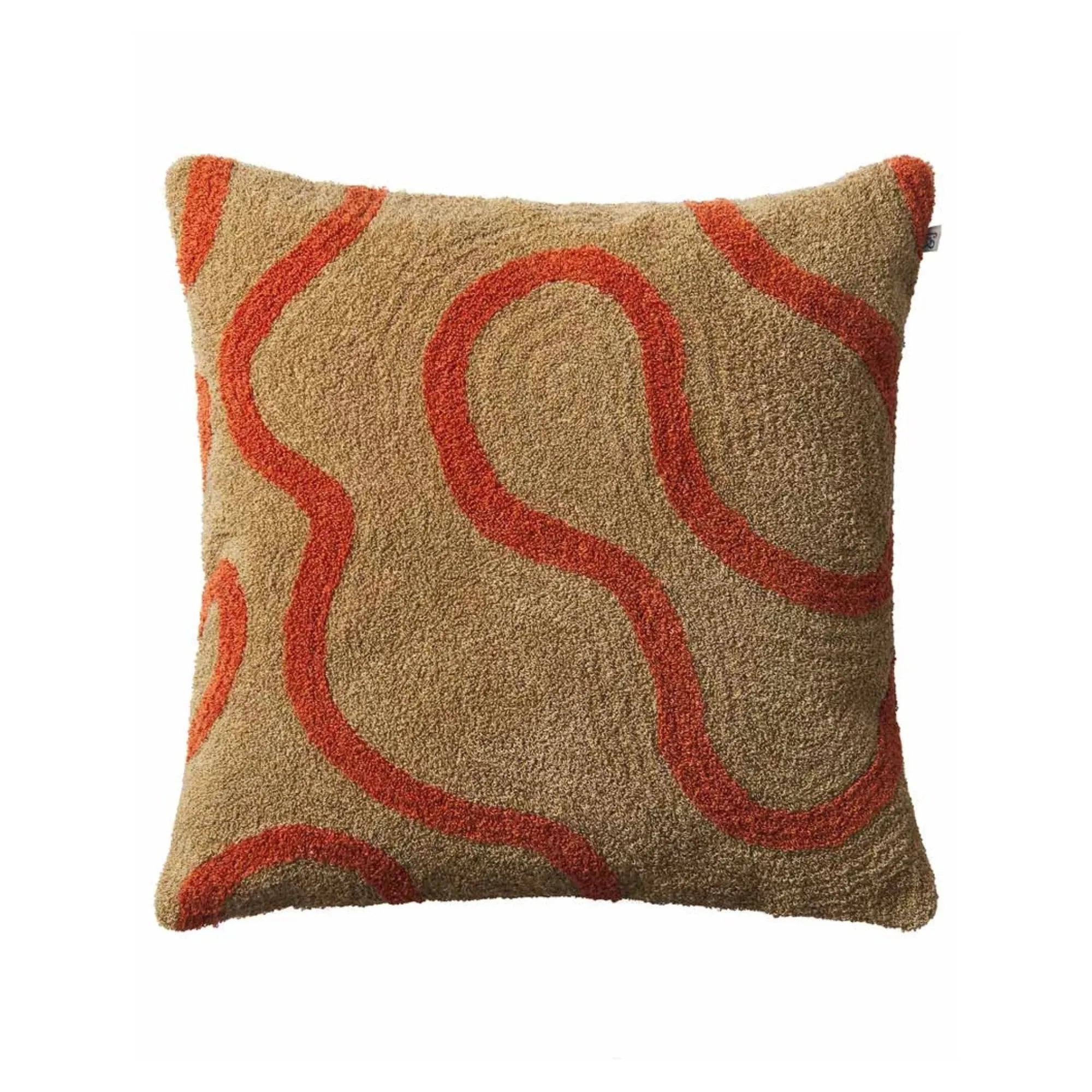 Swati Boucle Cushion Pillow in Sand/Apricot Orange adds warmth and texture to any living space