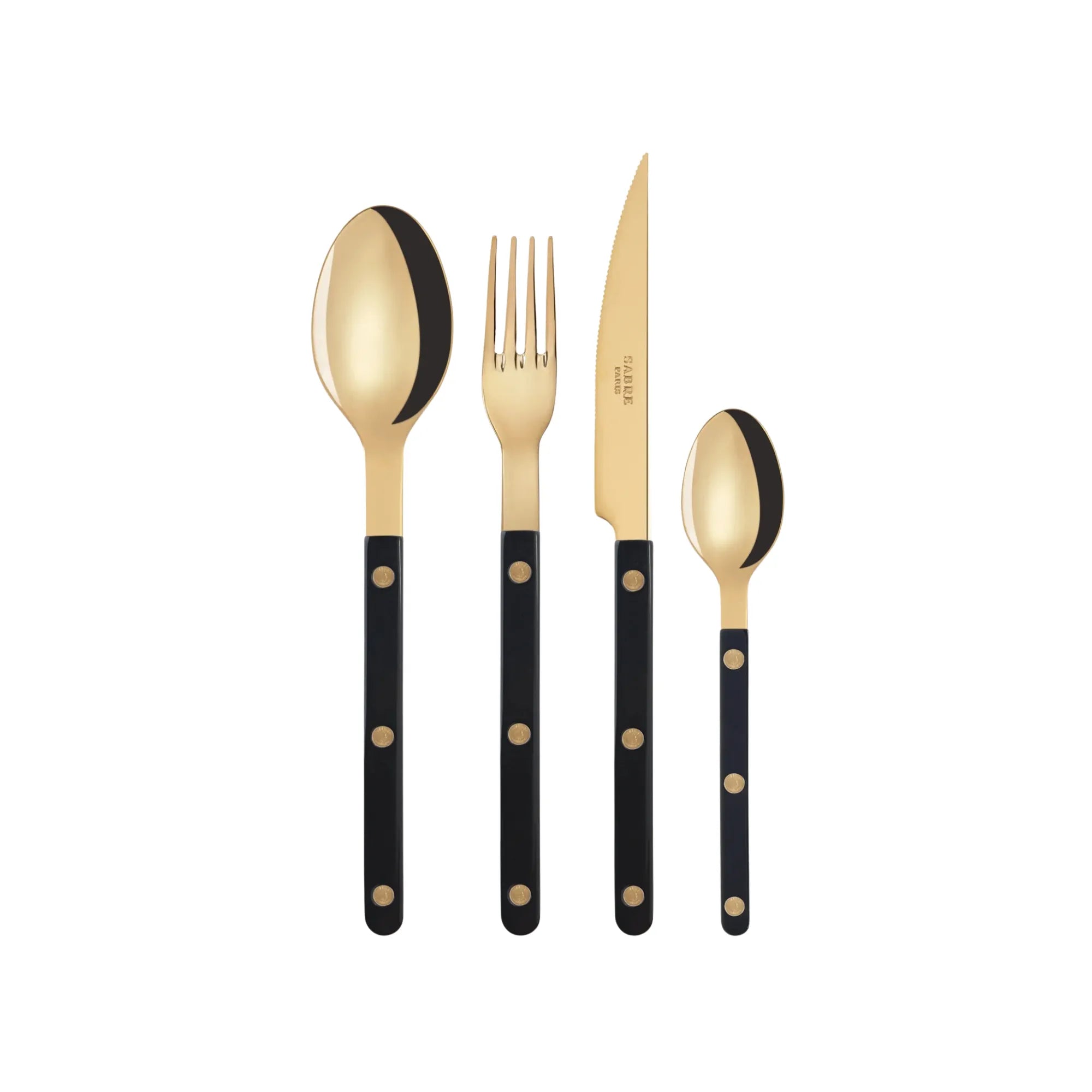 Bistrot Solid Cutlery Set - Gold: Elegant and durable gold-toned flatware for stylish dining