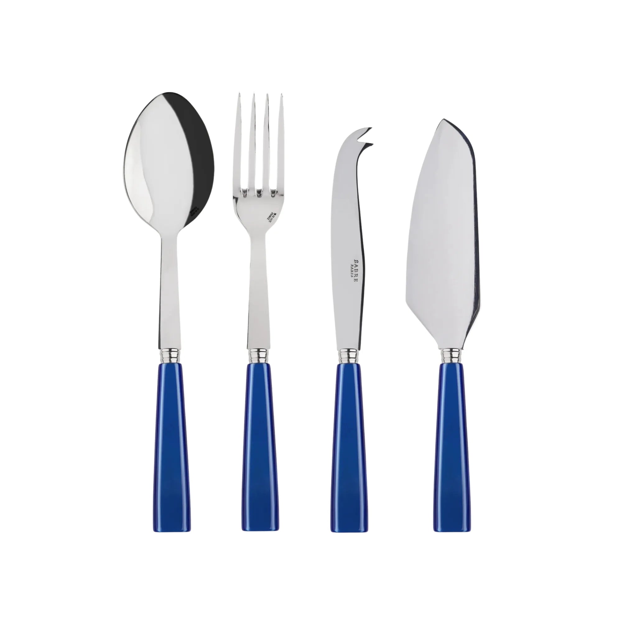 A contemporary Icône Serving Set with sleek, stainless steel utensils