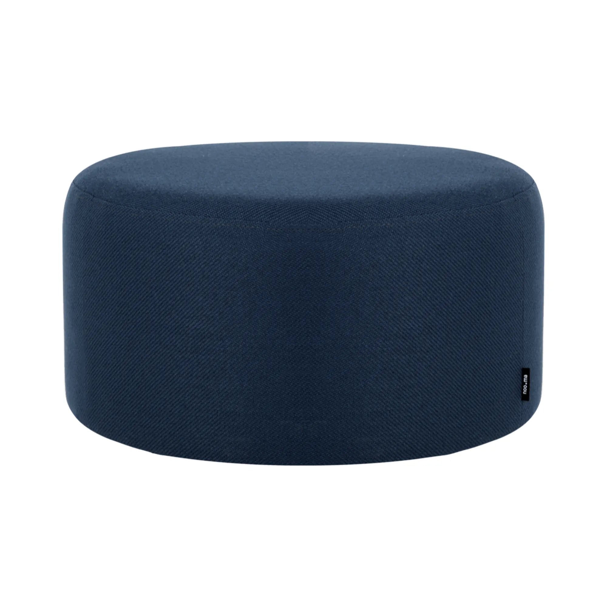 Folk Pouf - Low featuring a textured surface and natural, earthy color palette