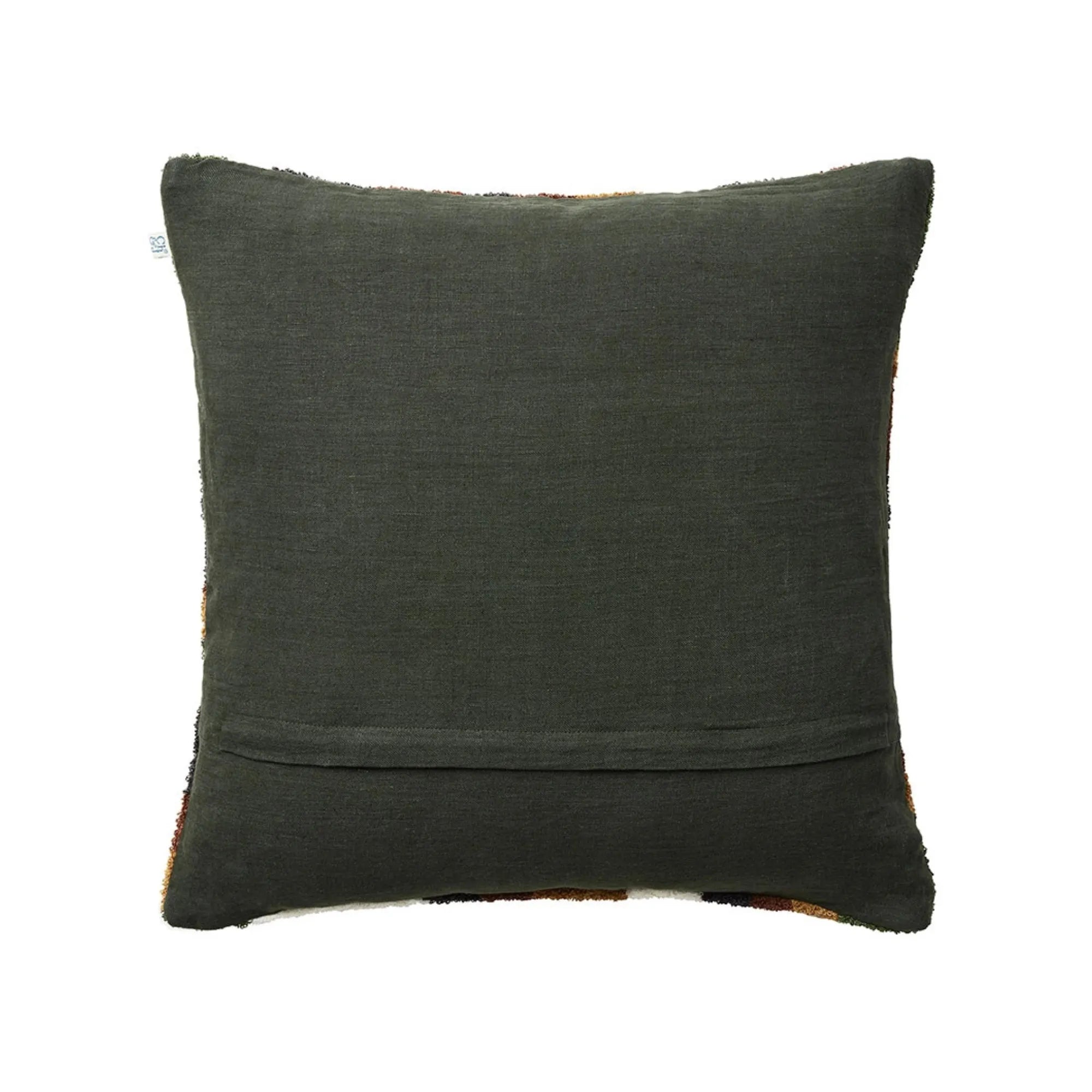 Soft and textured boucle fabric pillow in warm cognac and masala tones