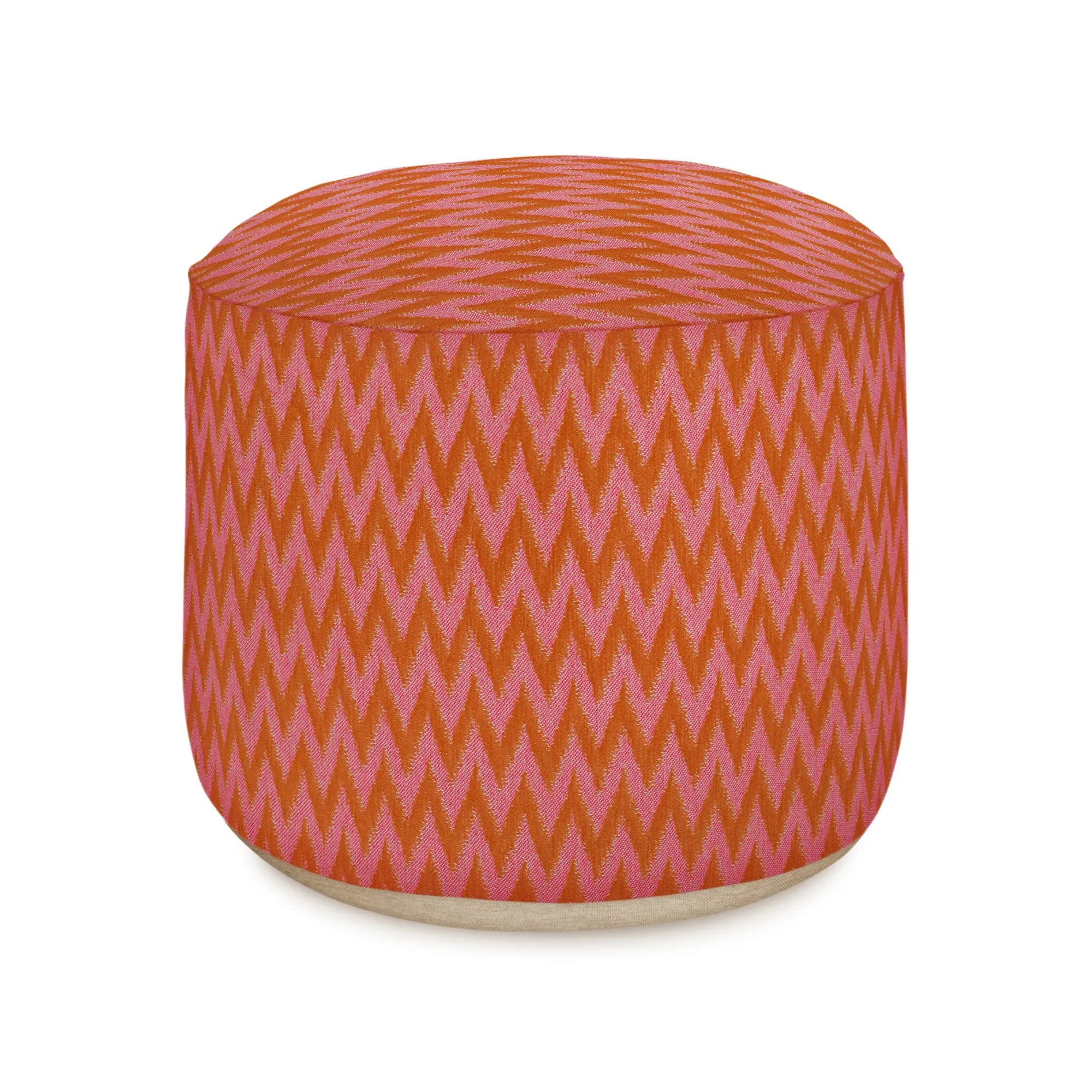 Outdoor Rosita Pouf showcased in a tranquil outdoor setting for relaxation and lounging