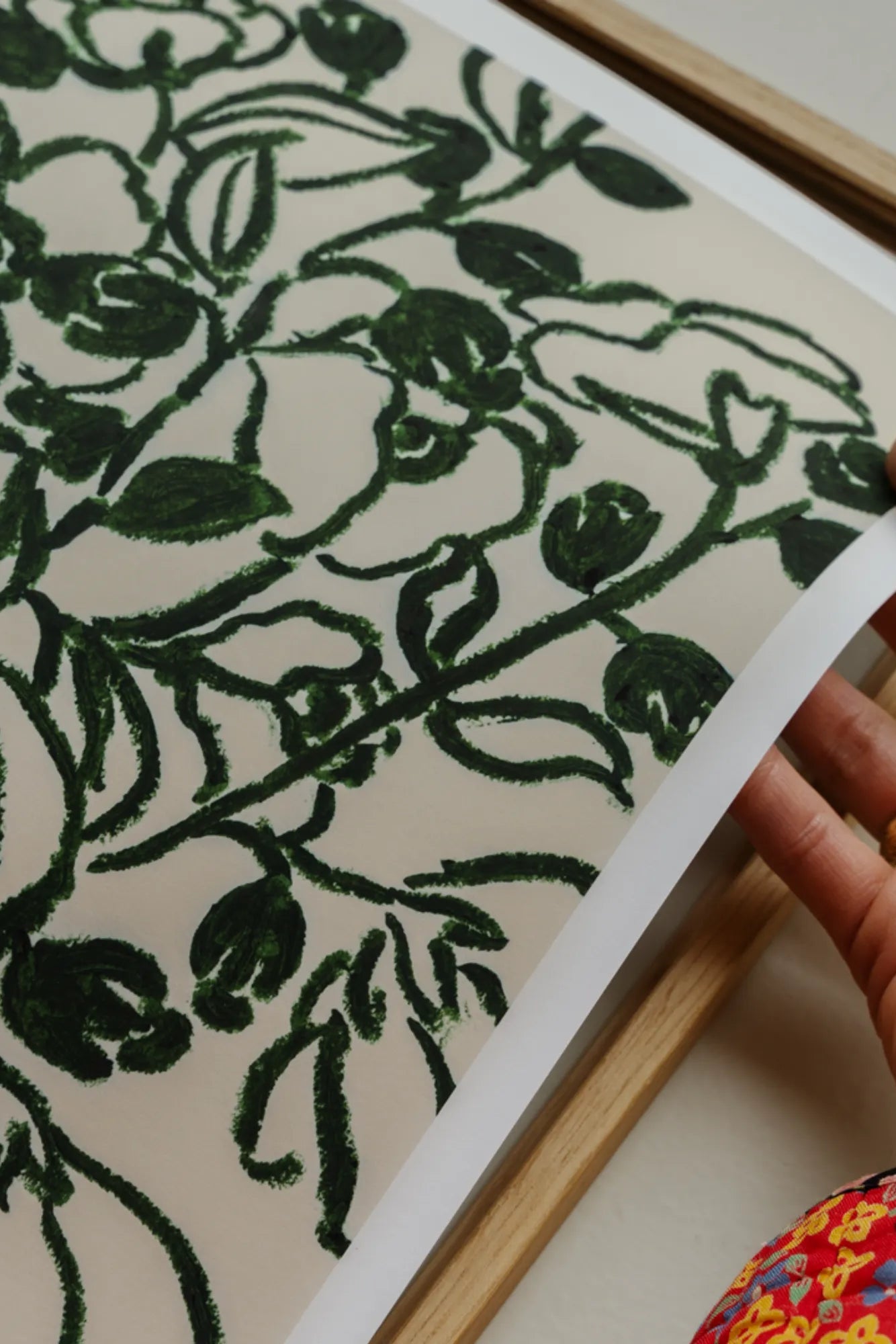 Beautiful, vibrant, and intricately detailed painting of poppy flowers in Poppy Studies II artwork