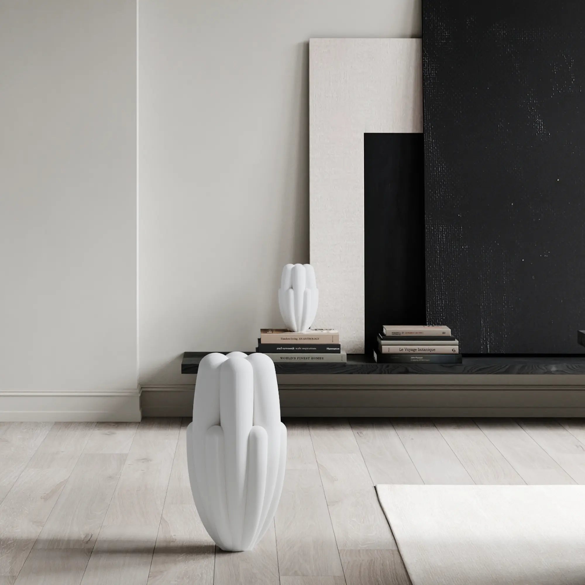 Tall and sleek Bloom Slim Vase - Big with a wide base for stability and a slim neck for artistic arrangements