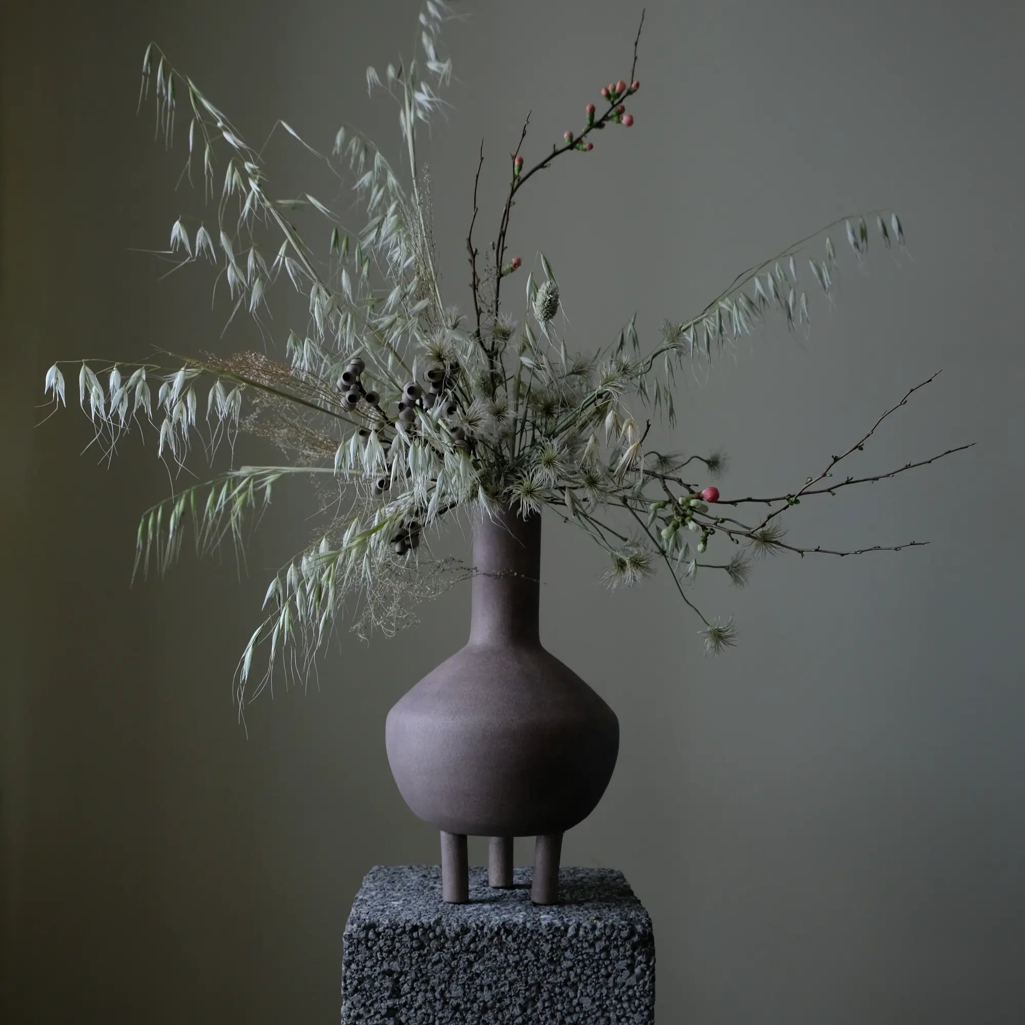 Handcrafted ceramic Fat Duck Vase in white with intricate detailing