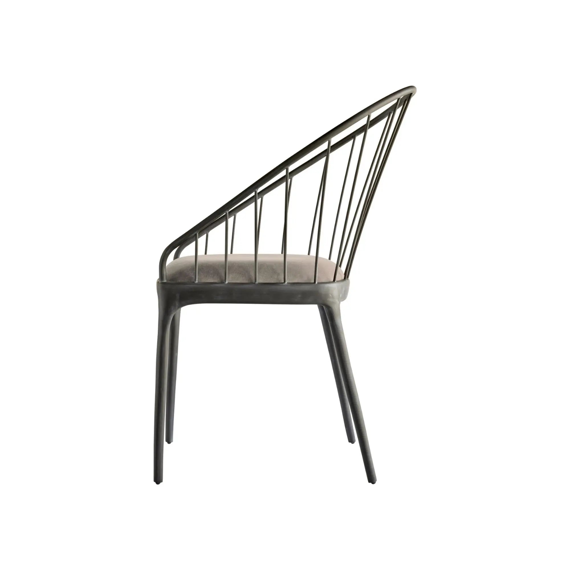 Industrial-inspired Feel Iron Dining Chair with distressed finish and sturdy construction