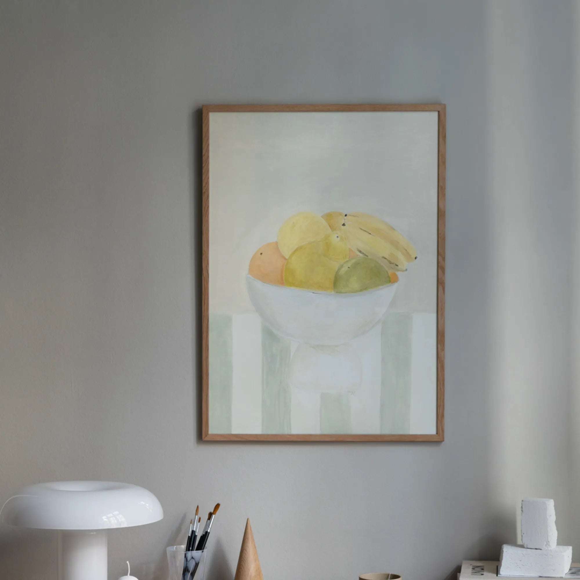 Vibrant-oil-painting-of-a-still-life-with-an-assortment-of-fresh-fruit-on-a-table