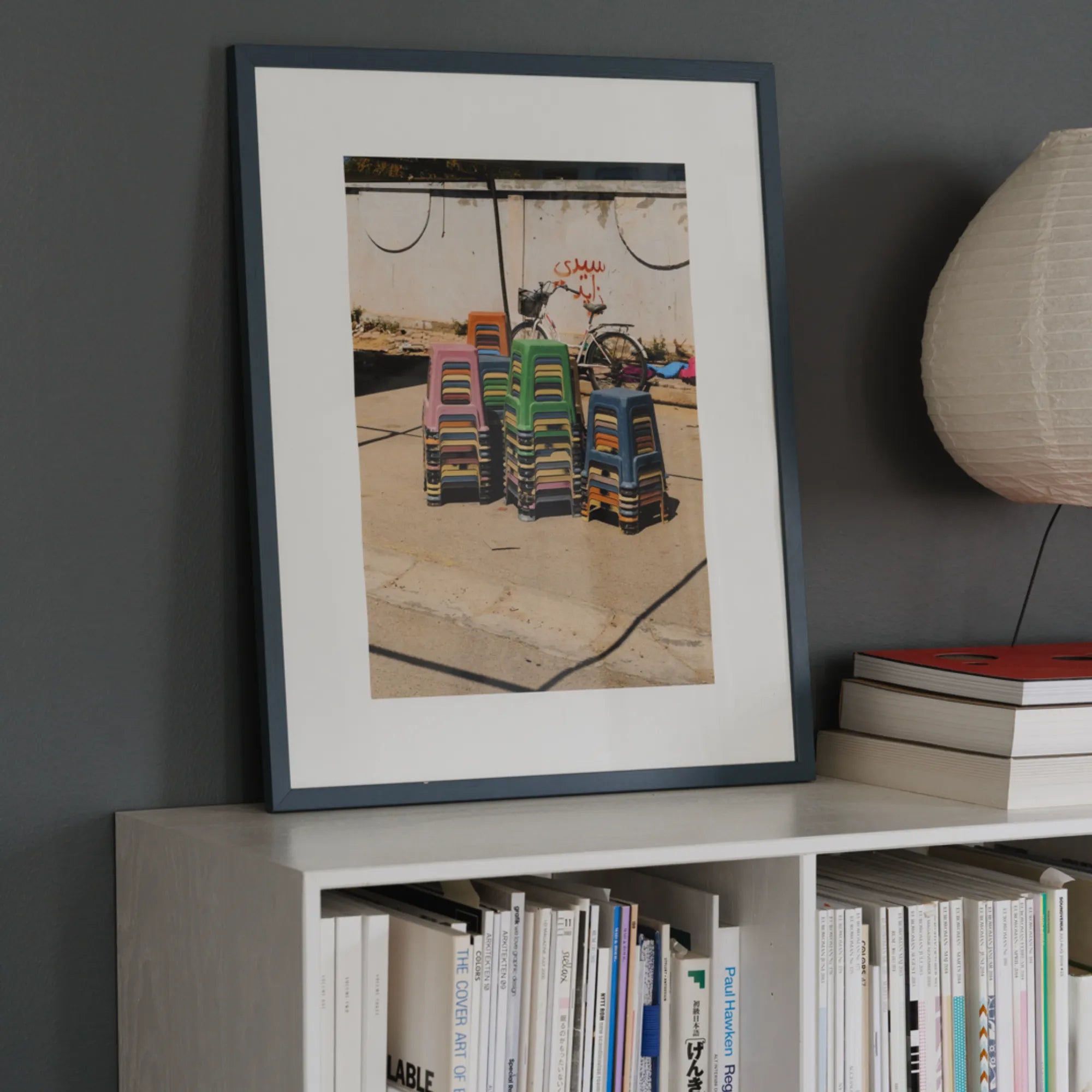  The Souk: Hand-carved Wooden Side Table with Mosaic Inlay Design