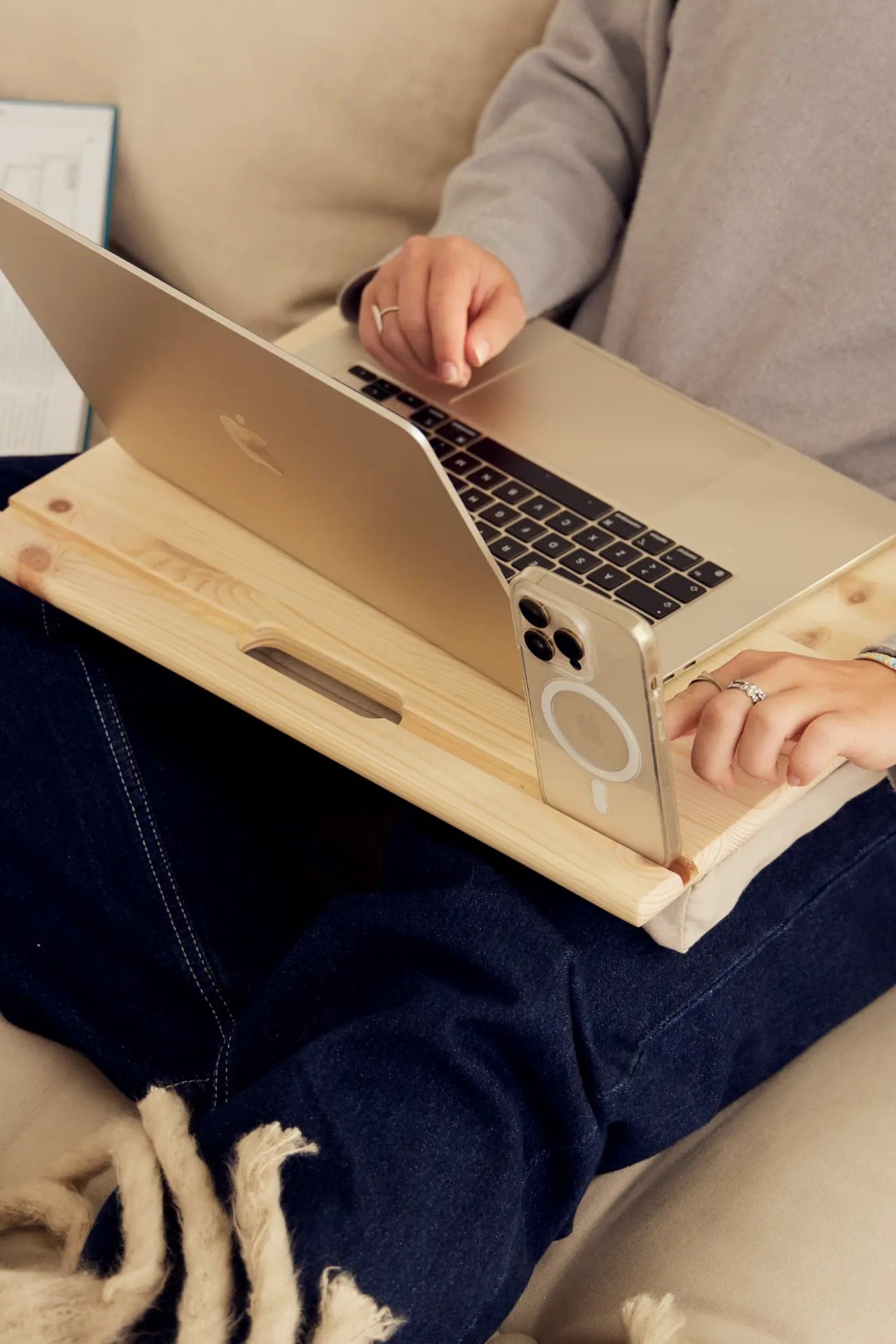 Portable Lap Desk for Working, Eating, and Crafting