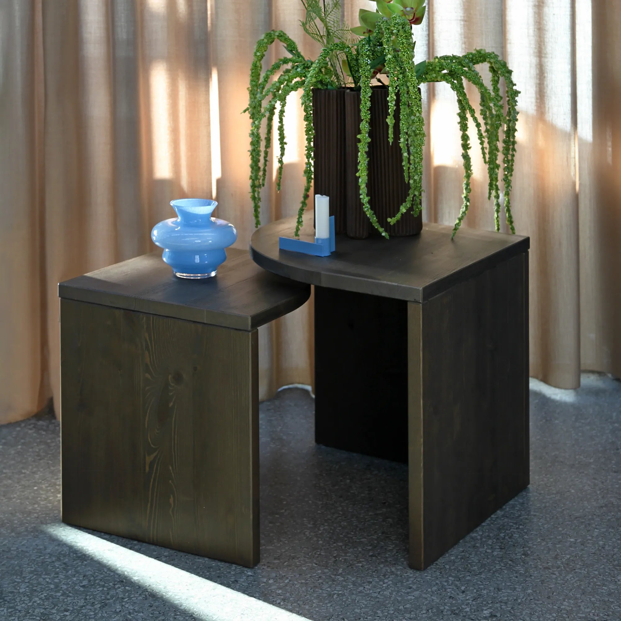 Combine Side Tables Set - Carob Brown