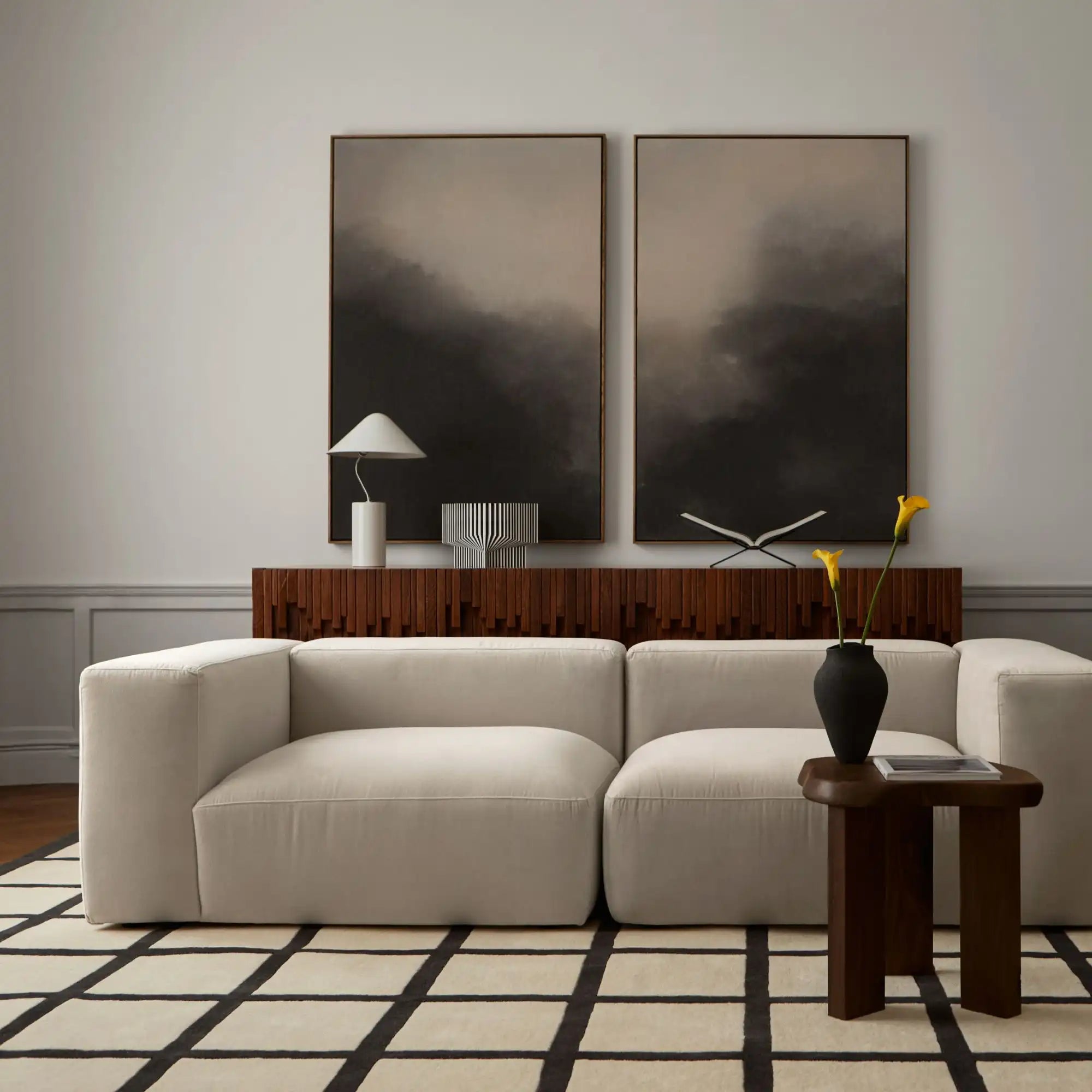 Avenue Checked Wool Rug - THAT COOL LIVING