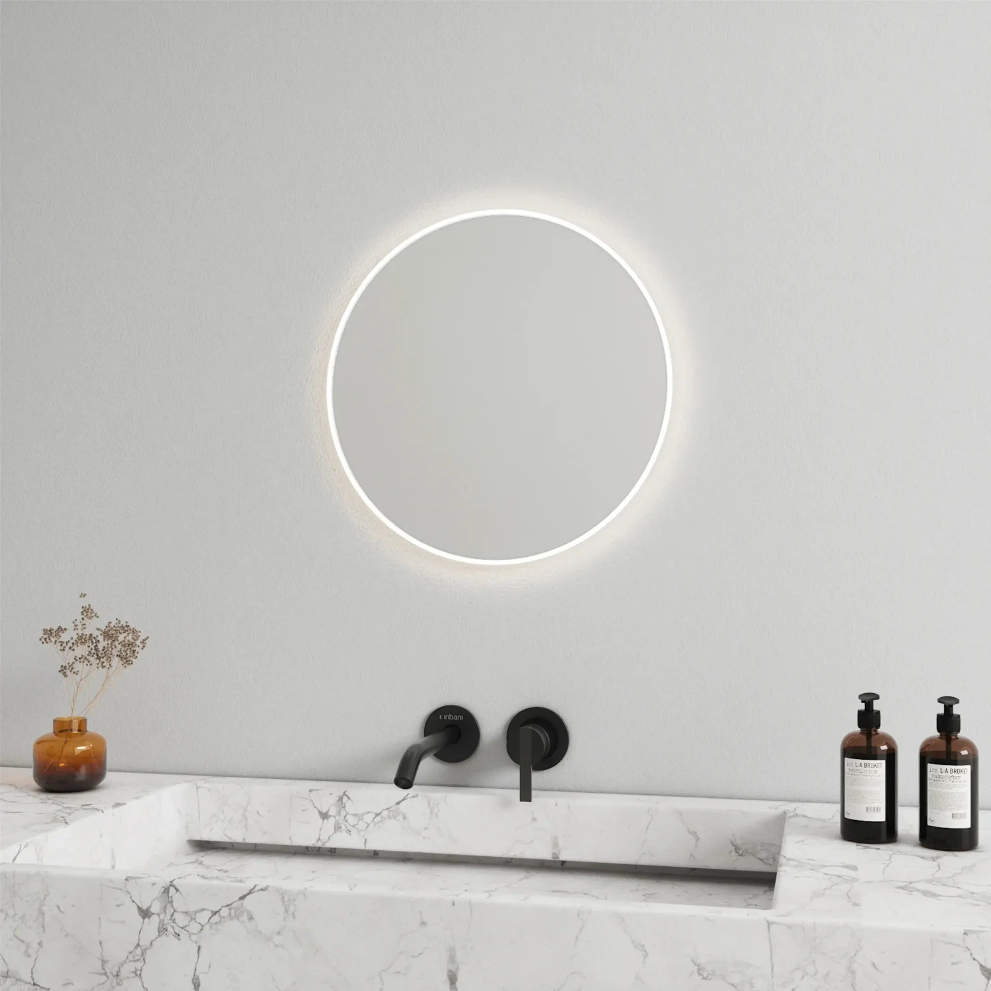 Round Mirror with Lights