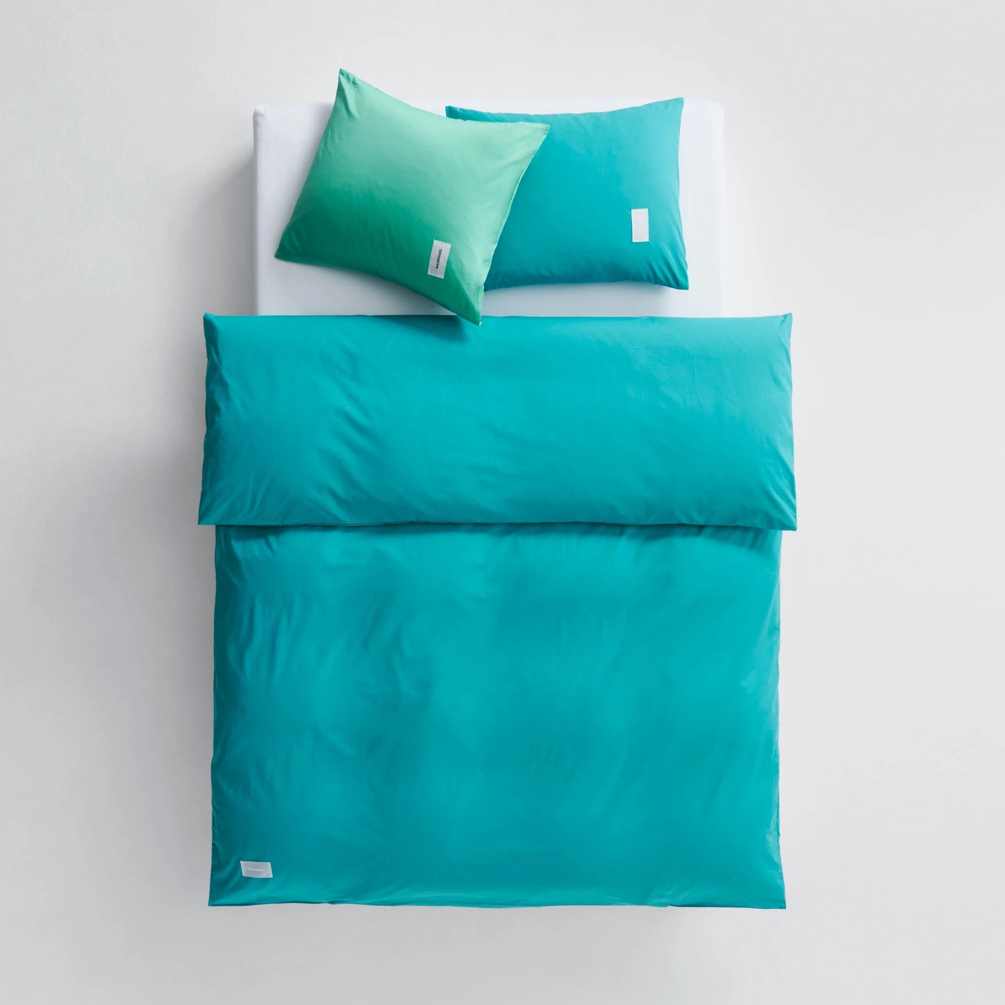 Pure Poplin Duvet Cover - Aqua Green