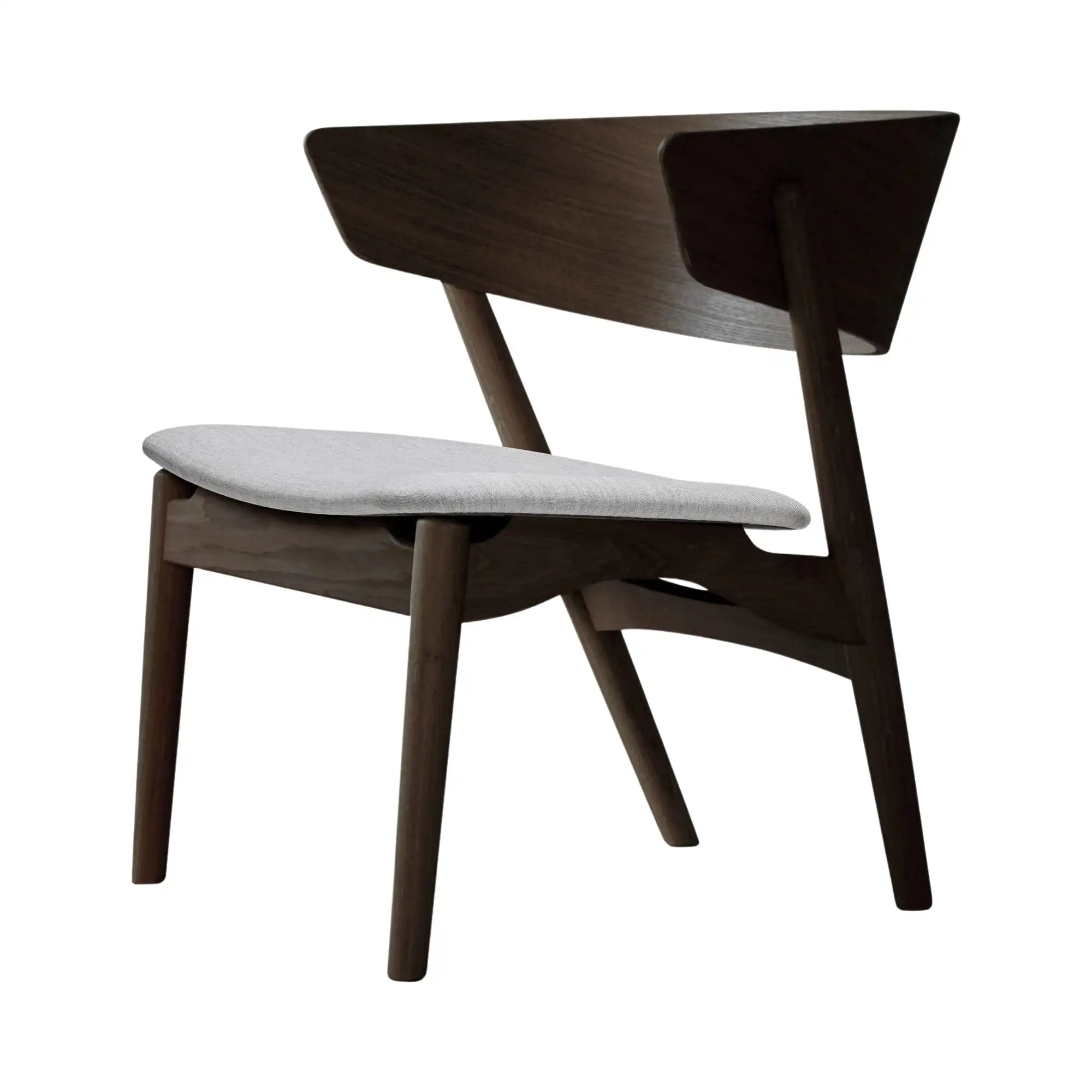 Black No 7 Lounge Chair with comfortable cushioned seat and sleek wood frame