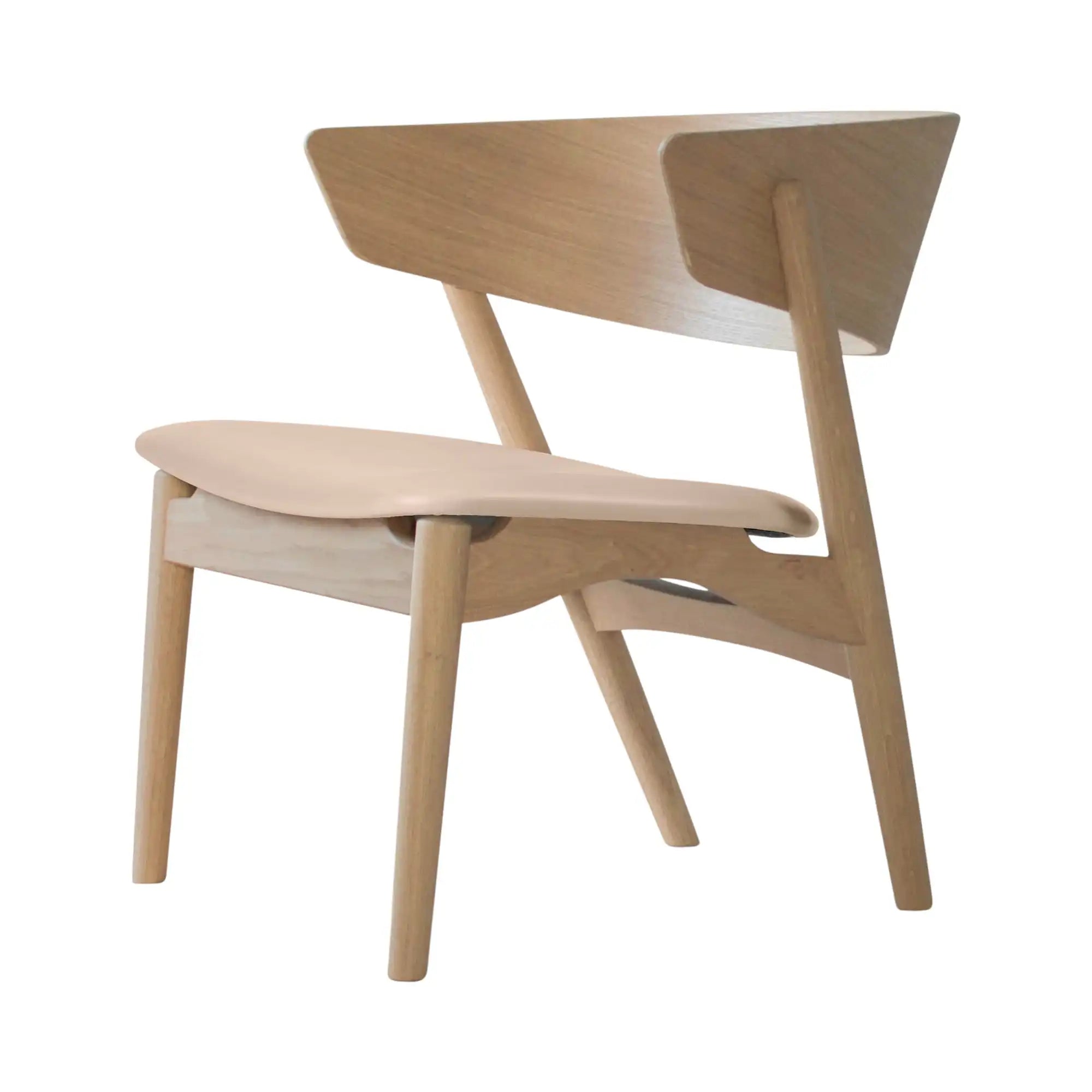 No 7 Lounge Chair in stylish mustard yellow upholstery with sleek metal legs