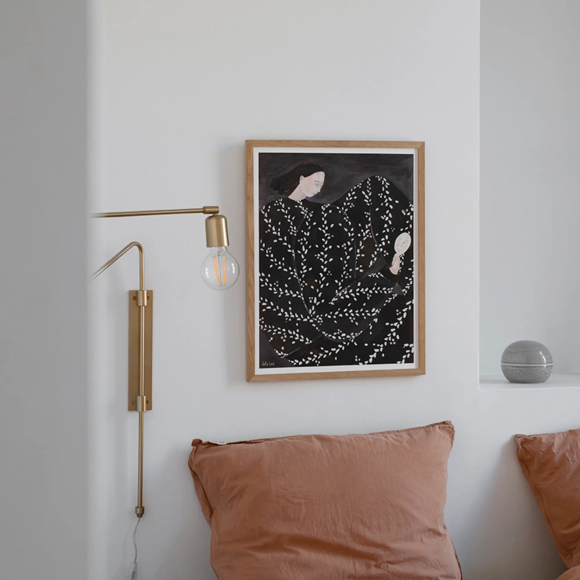  Handcrafted Mirror Mirror with a vintage-inspired design and distressed finish