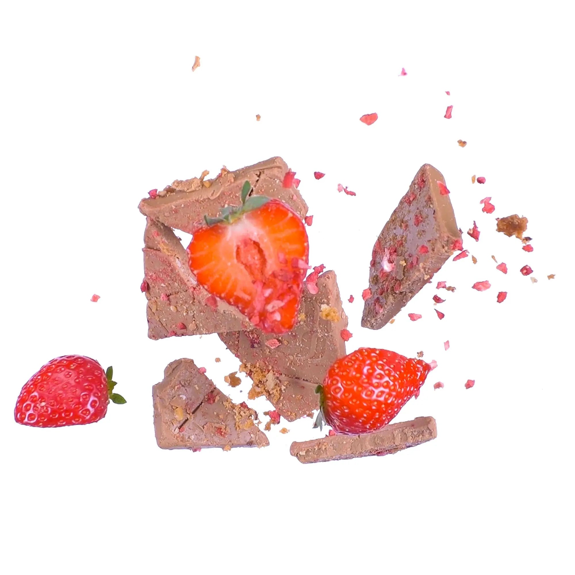 Delicious and moist organic strawberry cake made with fresh, juicy strawberries