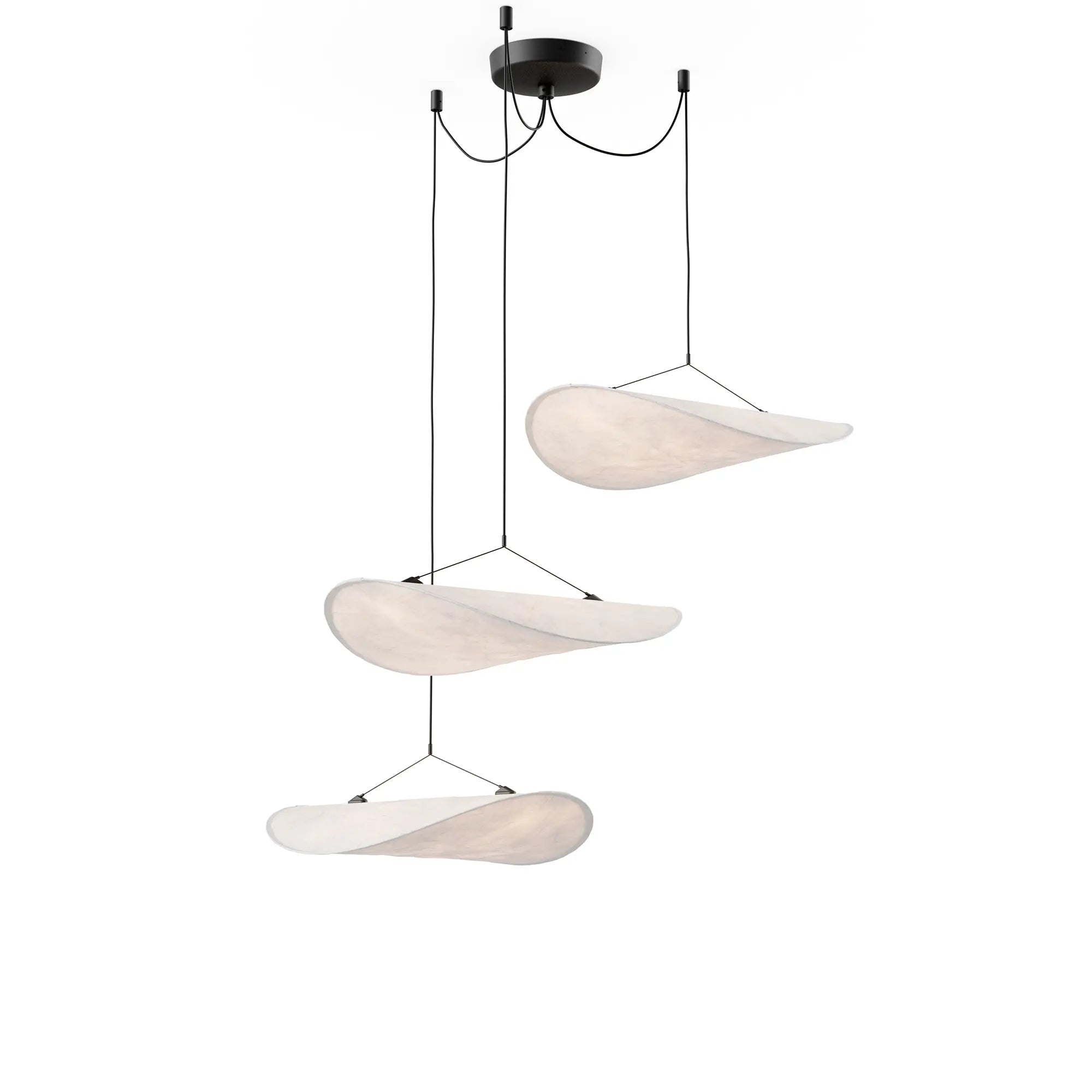 Modern Tense Chandelier with a diameter of 55 inches, featuring sleek design and adjustable lighting elements