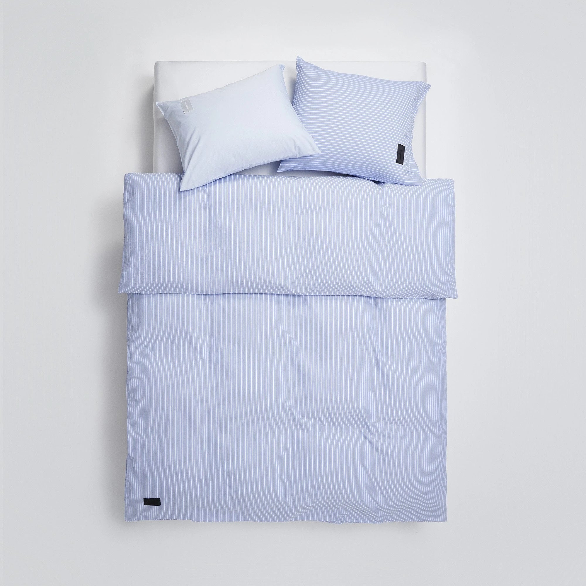 Wall Street Duvet Cover - Stripe Light Blue Oxford