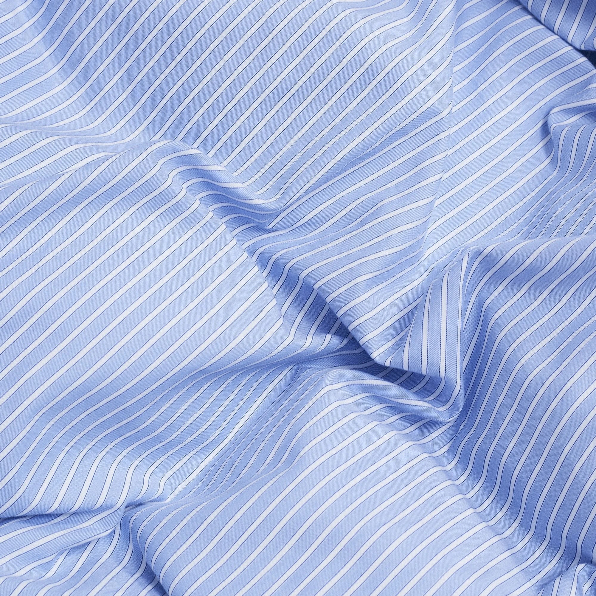 Wall Street Duvet Cover - Stripe Light Blue Oxford