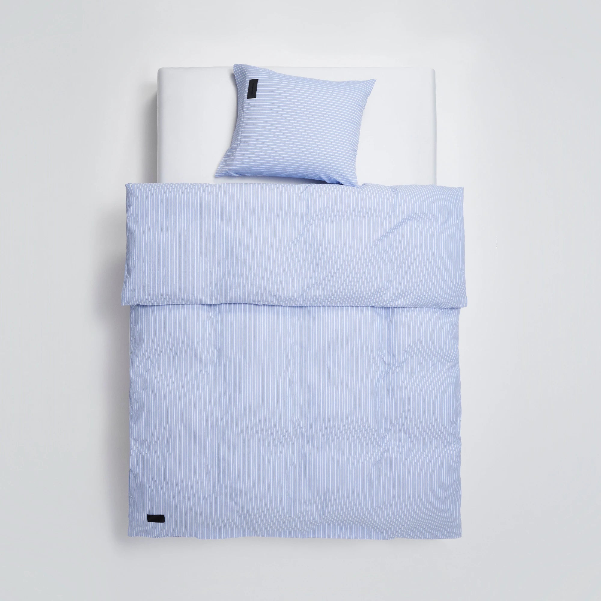 Wall Street Pillow Case - Stripe Light Blue Oxford