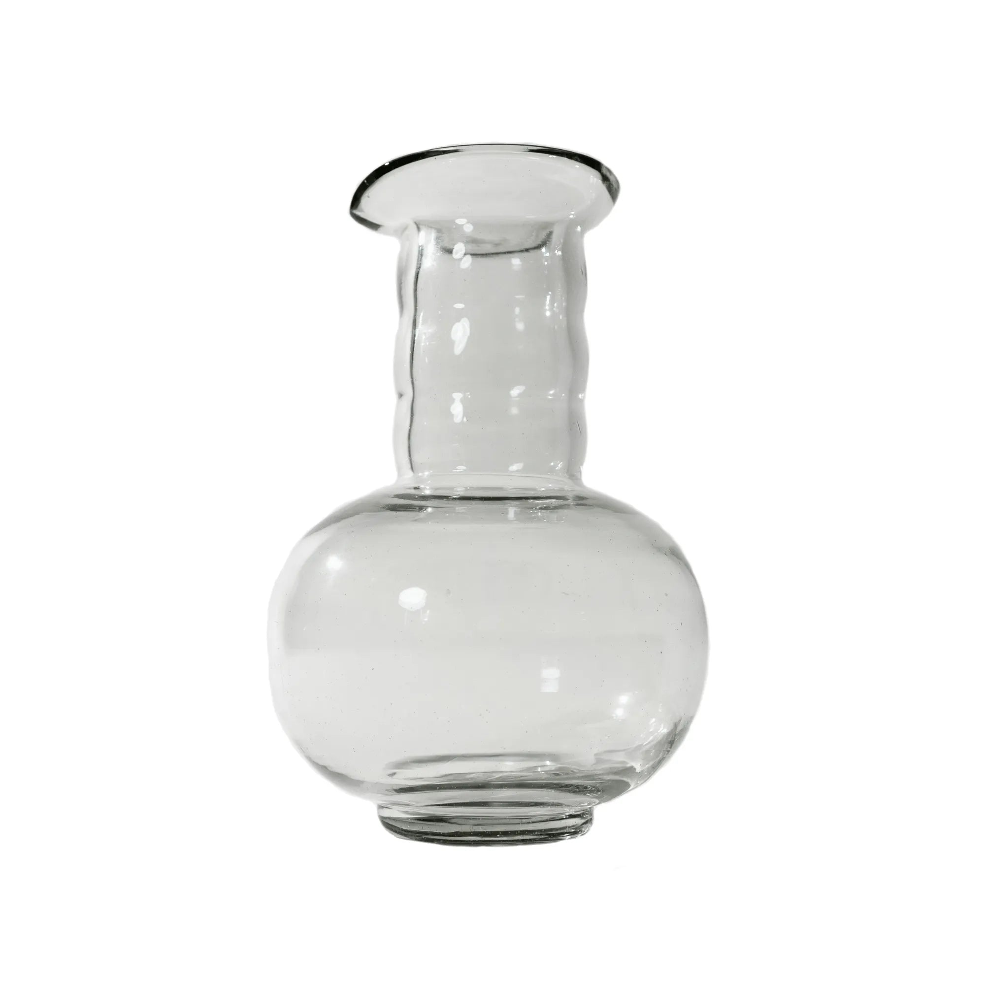 Handcrafted clear glass Agnes Carafe with a sleek, modern design