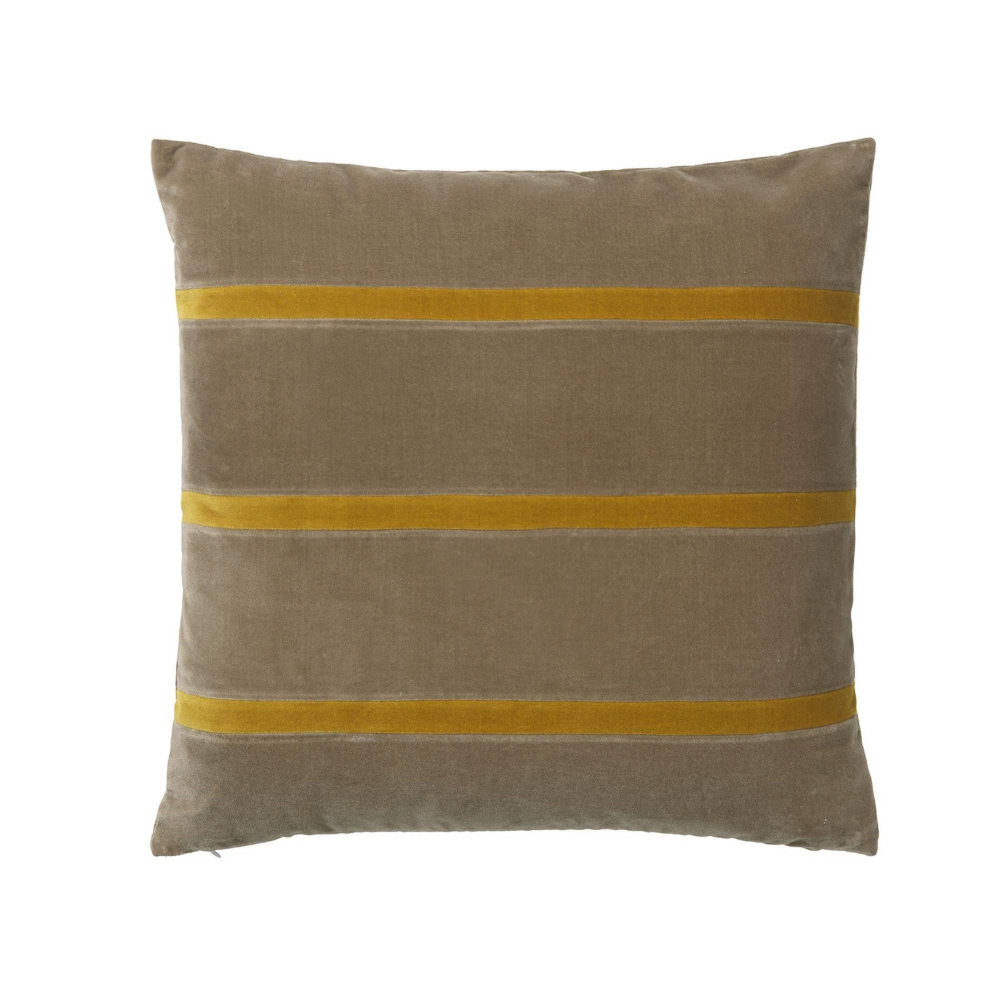 Gemma Cushion - Taupe & Golden Olive - THAT COOL LIVING