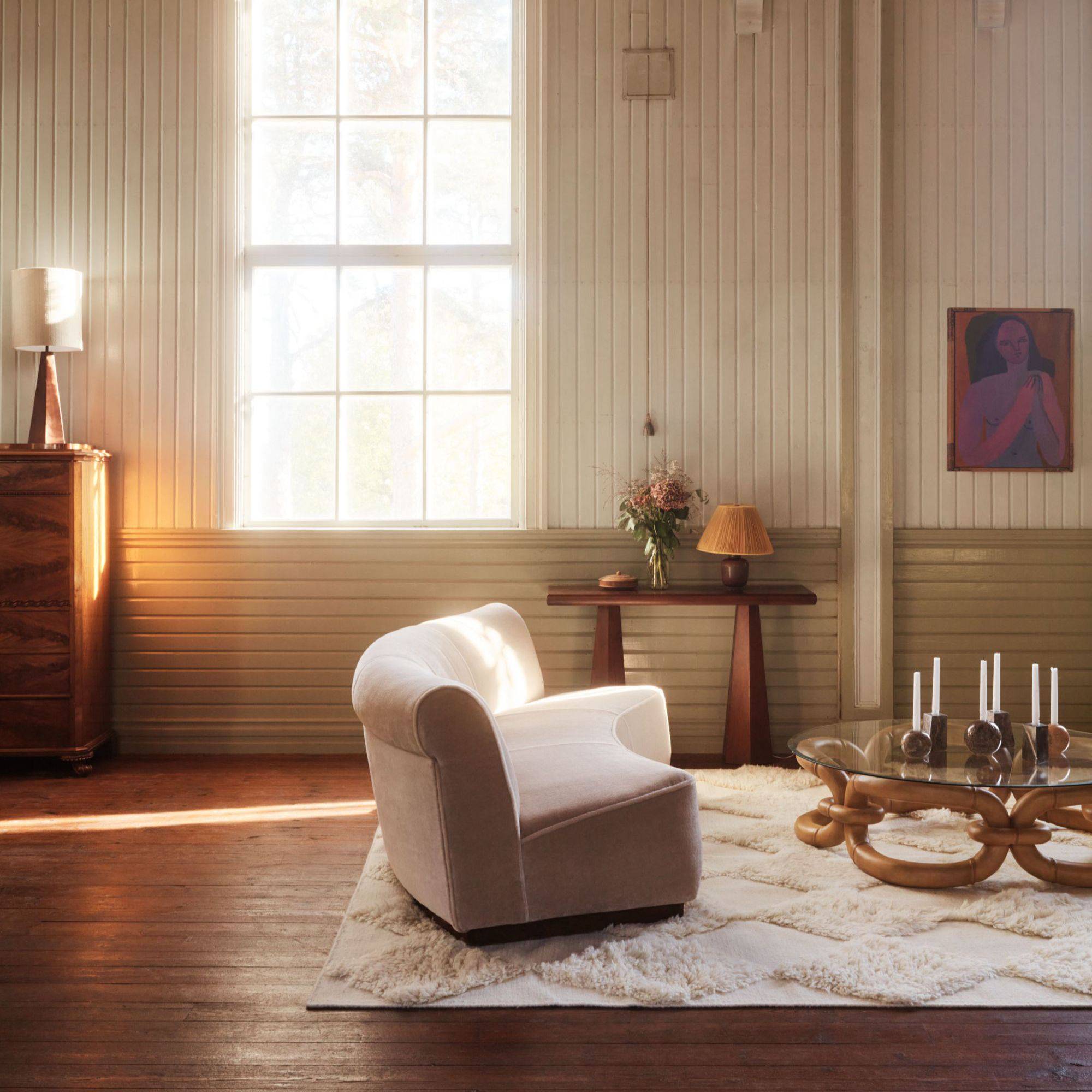 Hexagon Console Table Stained Ash - THAT COOL LIVING