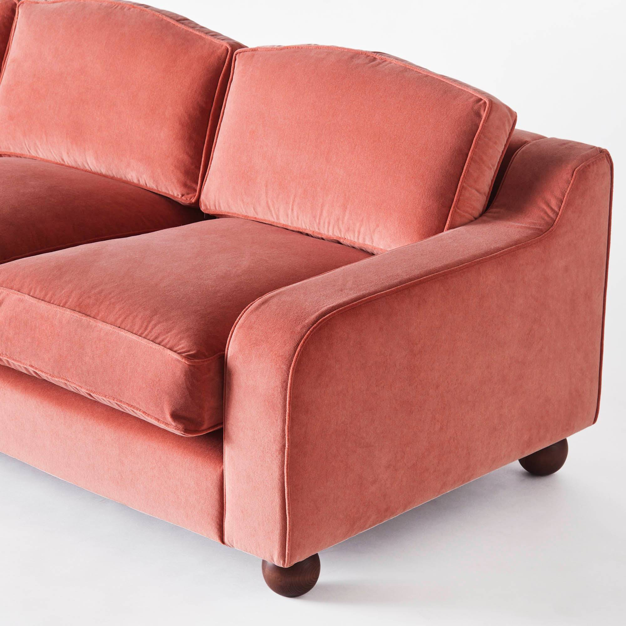 Lola Sofa Velvet Vintage Pink - THAT COOL LIVING